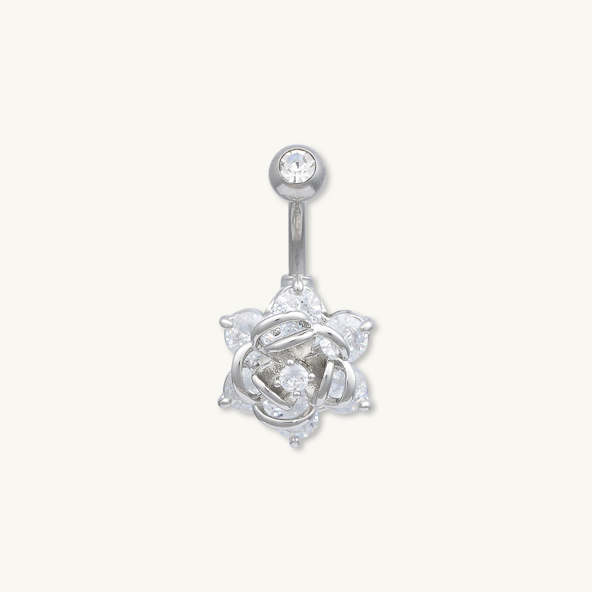 Rose Sapphire Titanium Belly Ring - Camile & Stone