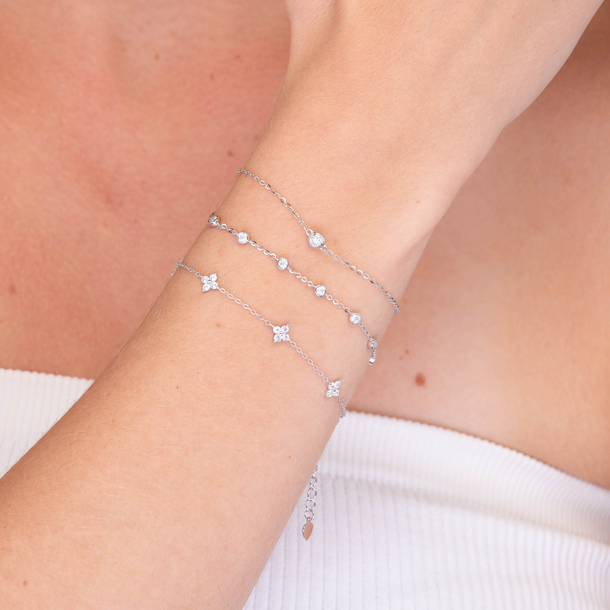 Satellite Moissanite Chain Bracelet - Camile & Stone