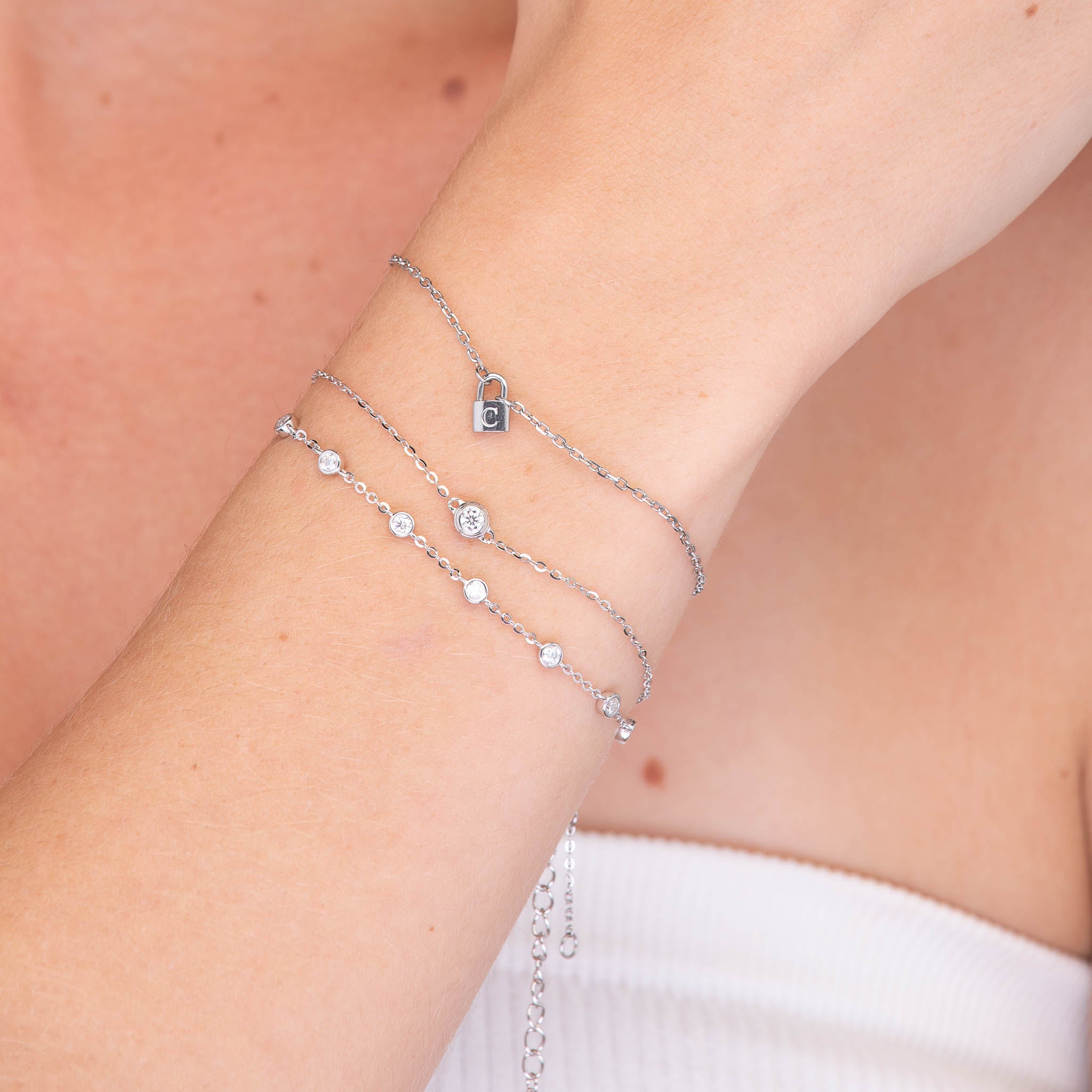 Satellite Moissanite Chain Bracelet - Camile & Stone