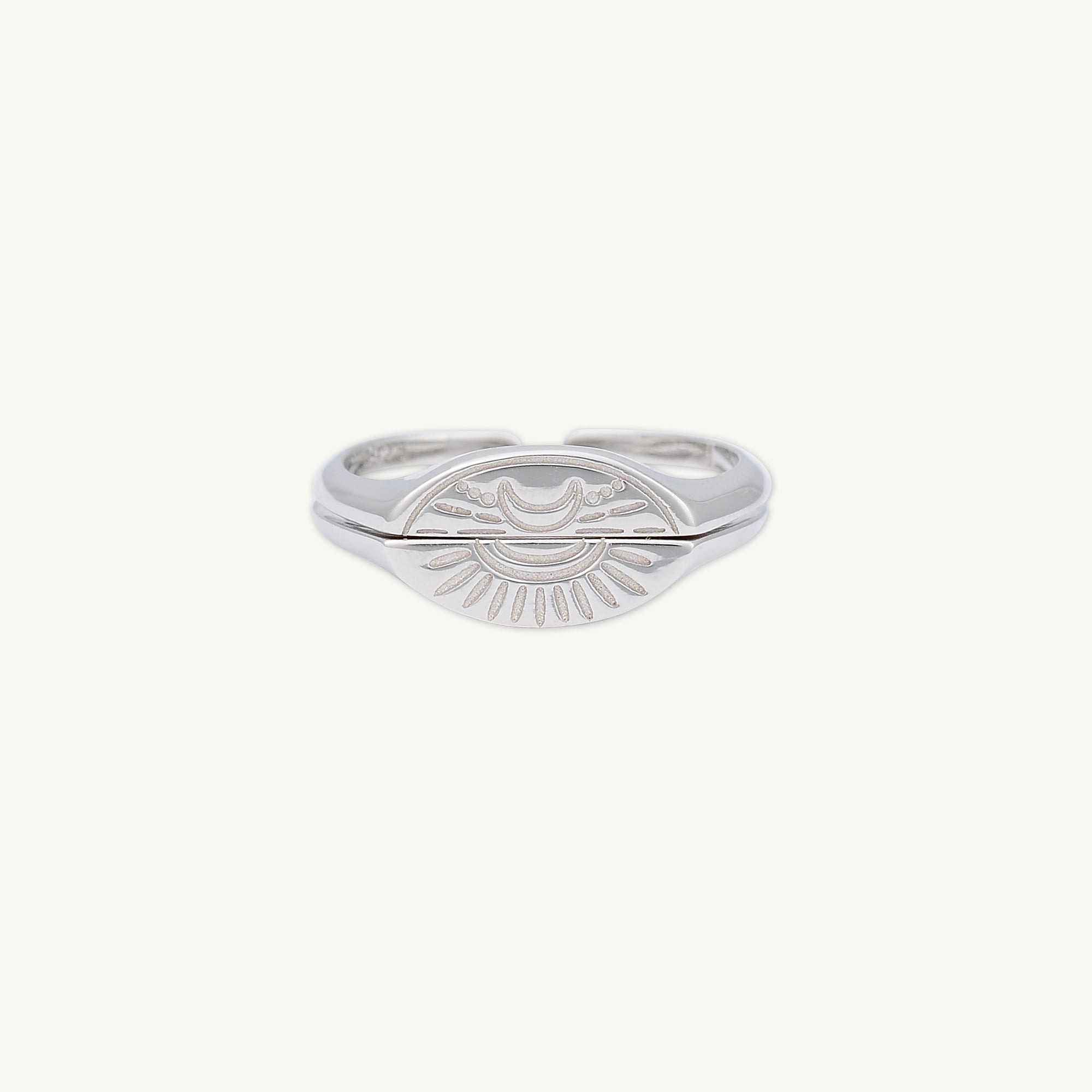 Sun & Moon Friendship Couple Twin Set Rings - Camile & Stone