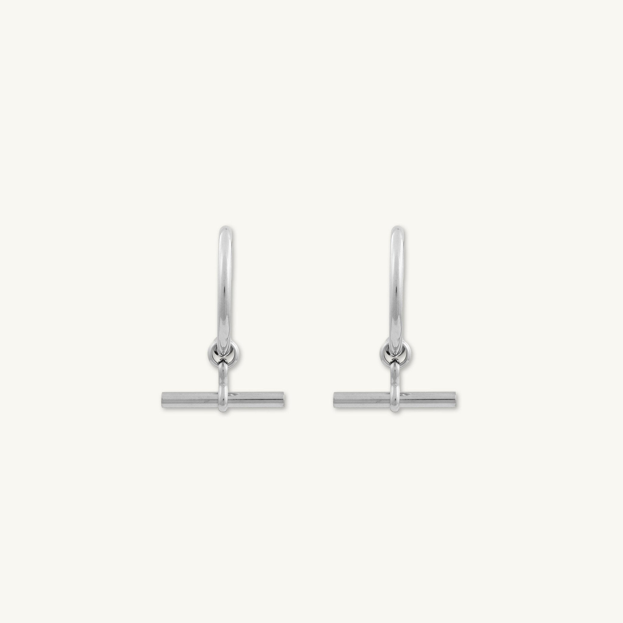 T Bar Hoop Earrings - Camile & Stone