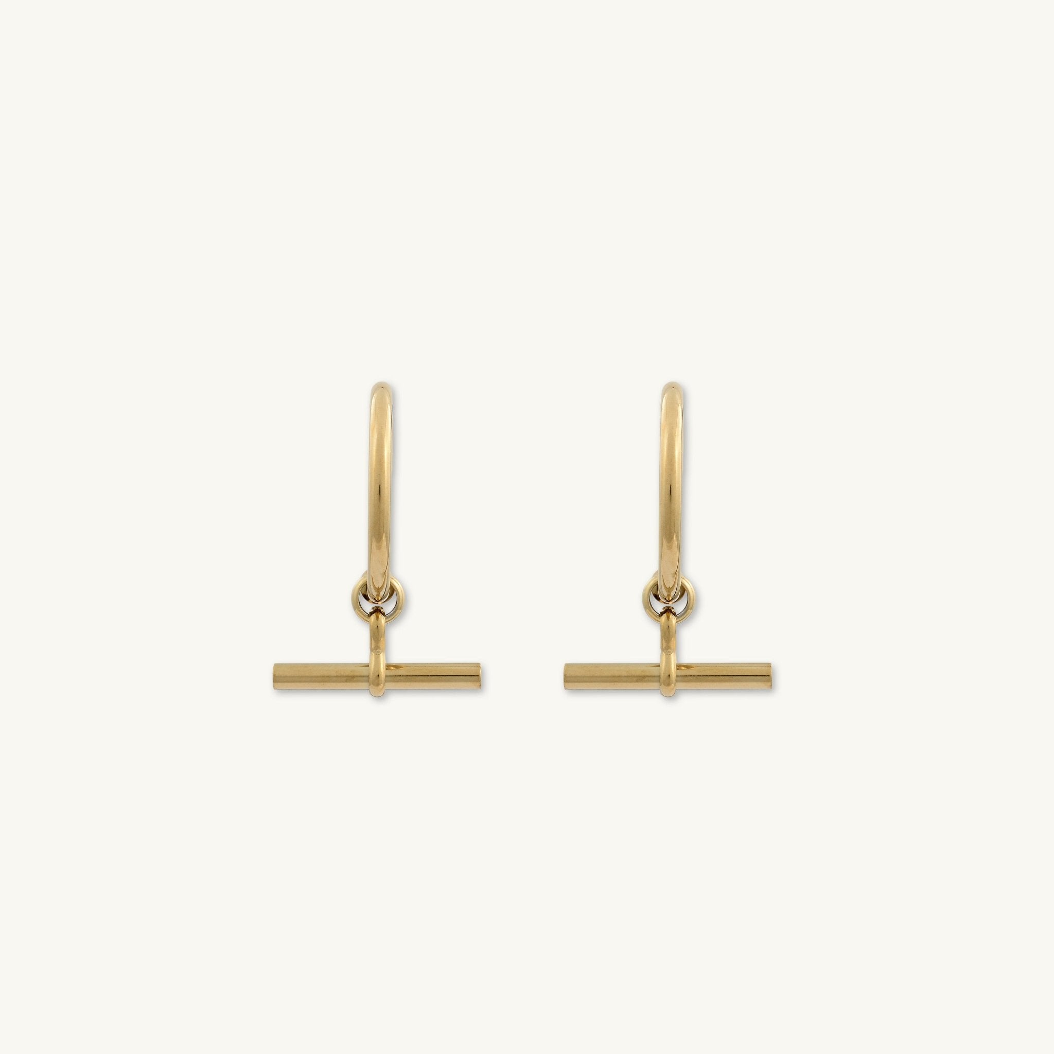 T Bar Hoop Earrings - Camile & Stone