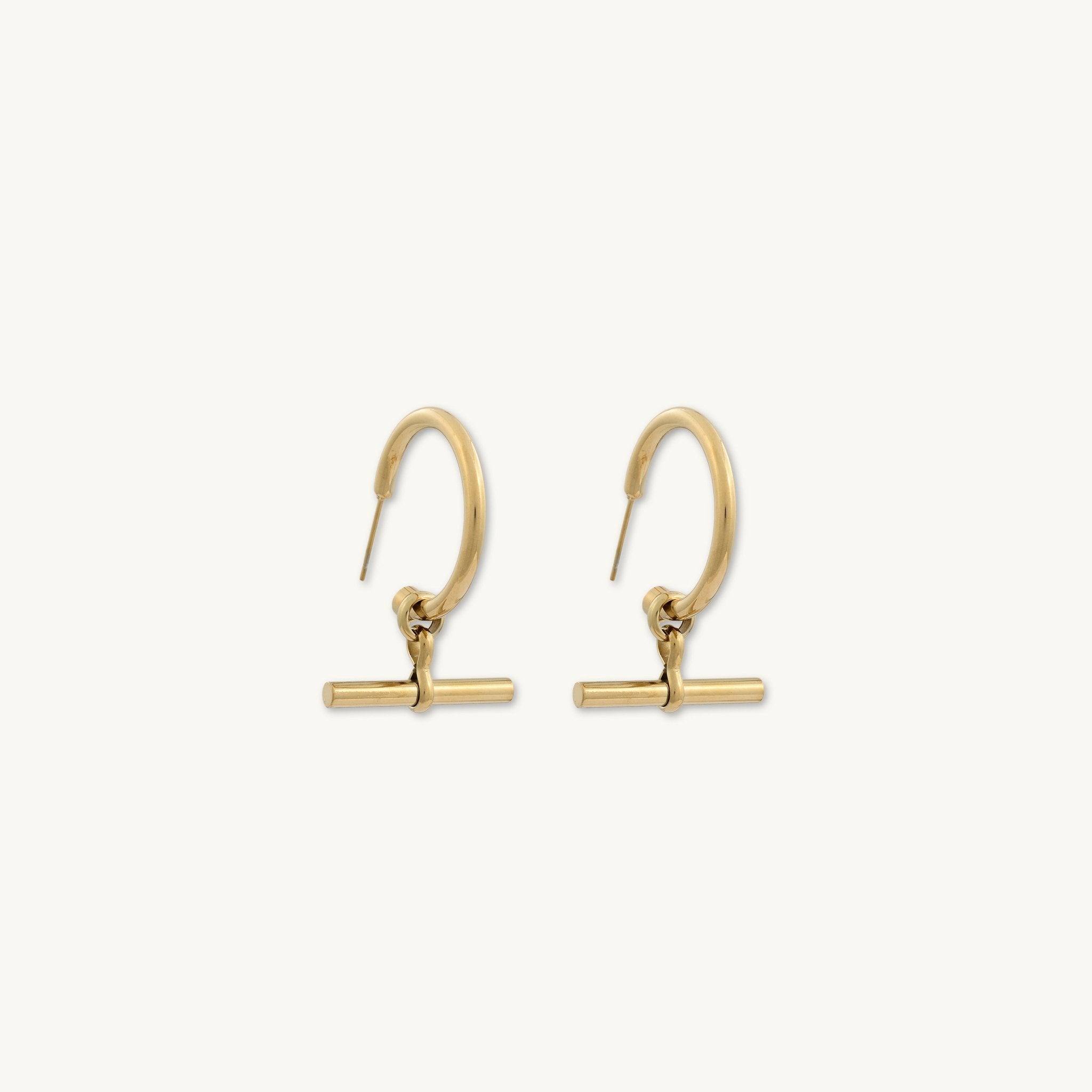 T Bar Hoop Earrings - Camile & Stone