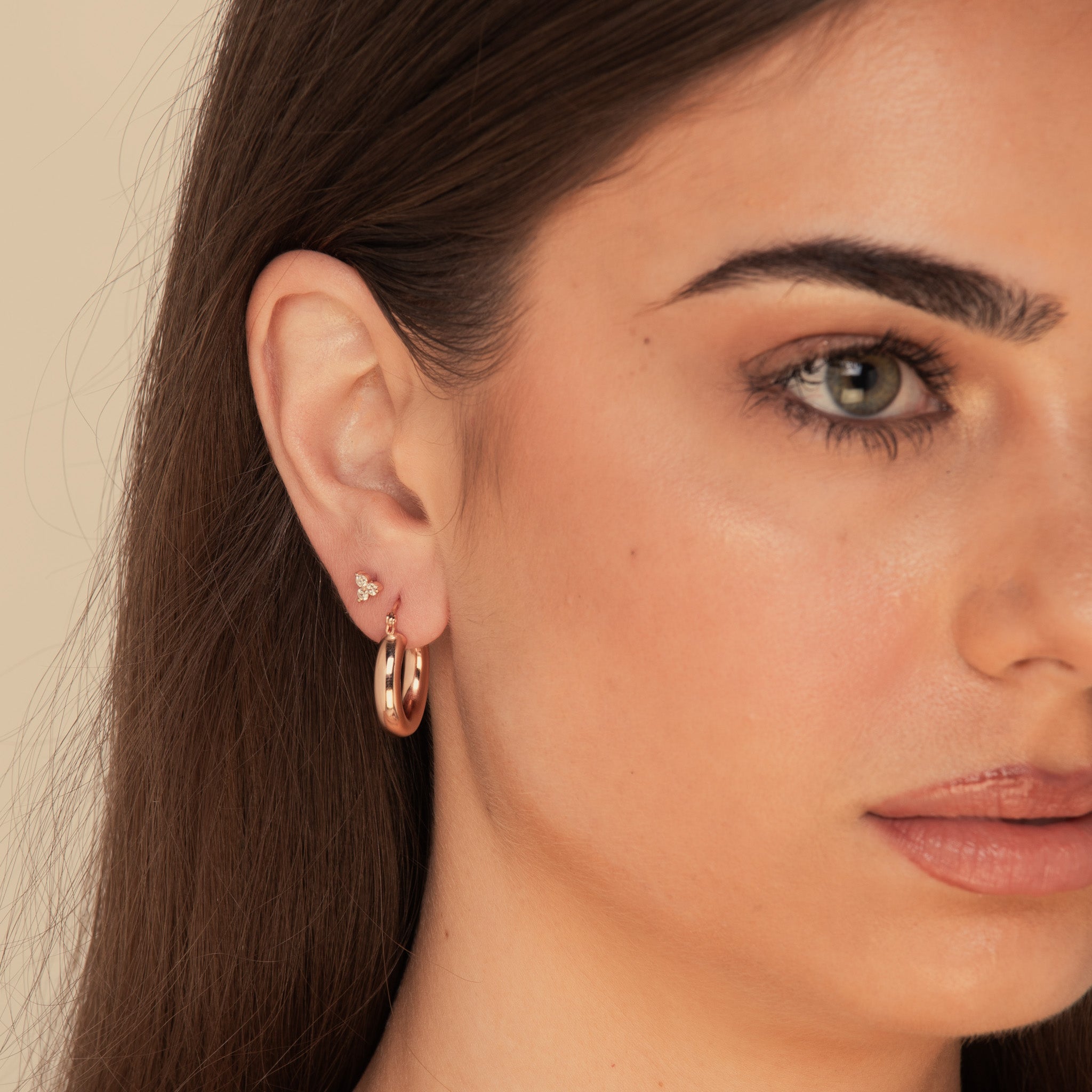Thick Tube Hoop Earrings - Camile & Stone