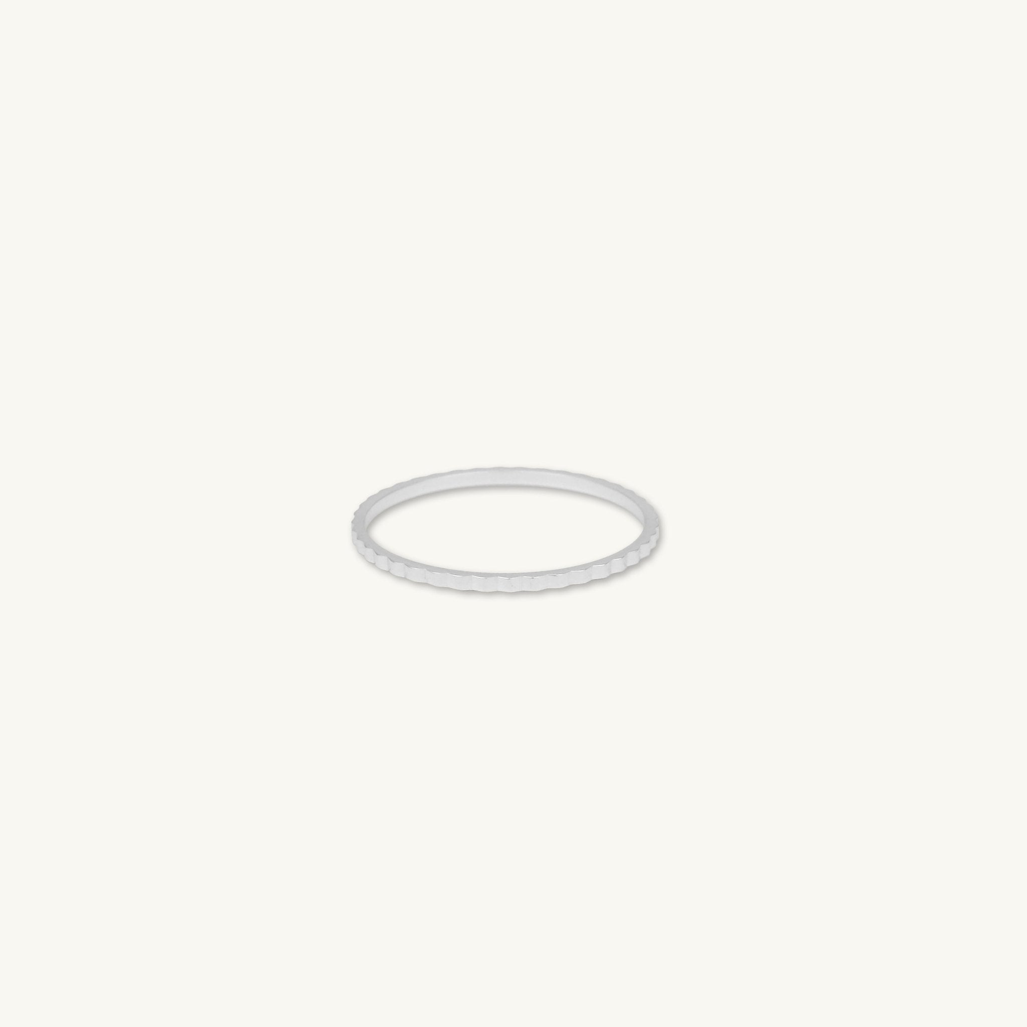 Thin Ridge Stacker Ring - Camile & Stone