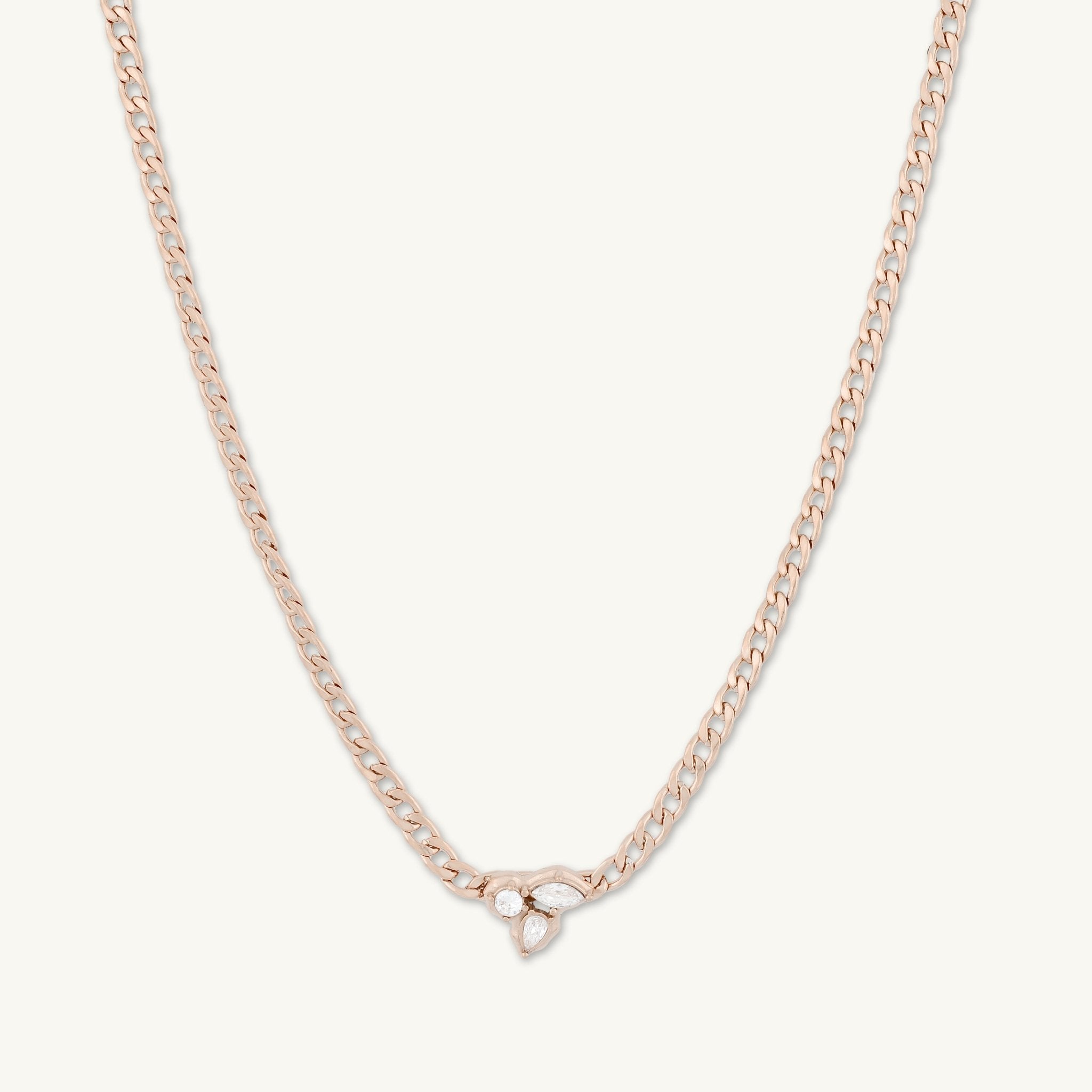Trio Cluster Cuban Statement Necklace - Camile & Stone