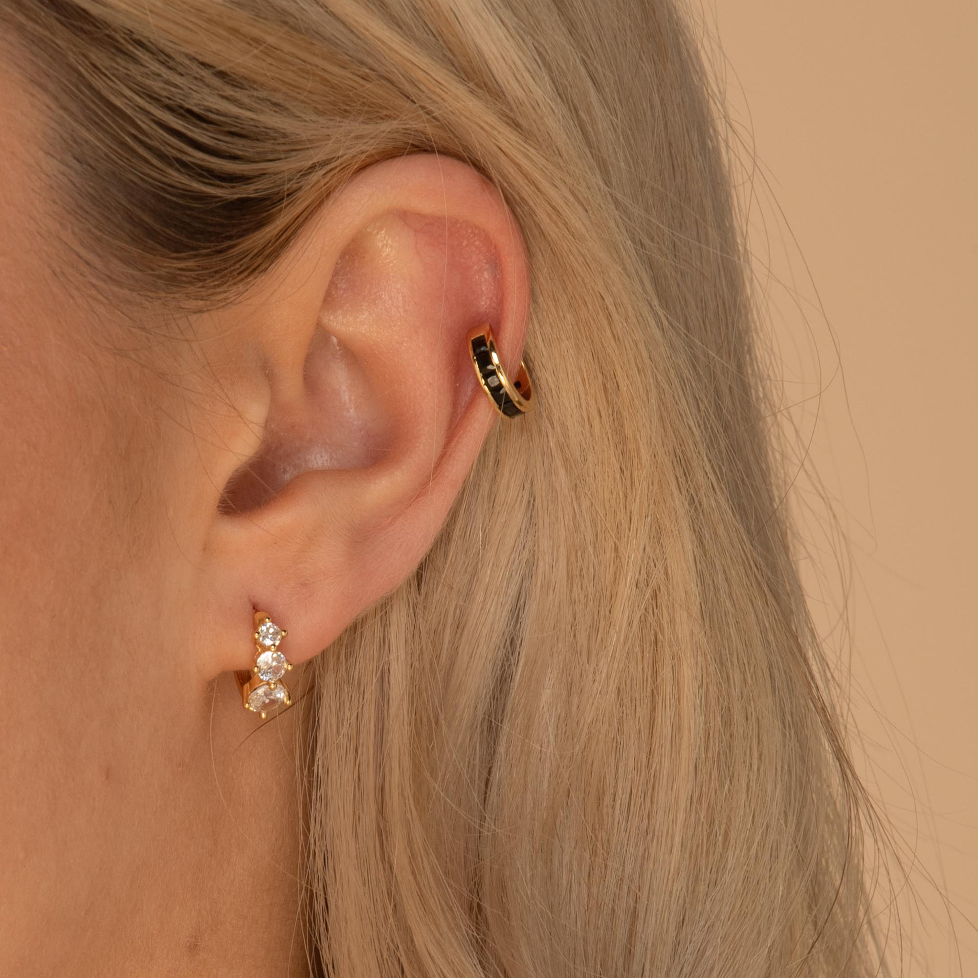 Trio Sapphire Huggie Earrings - Camile & Stone