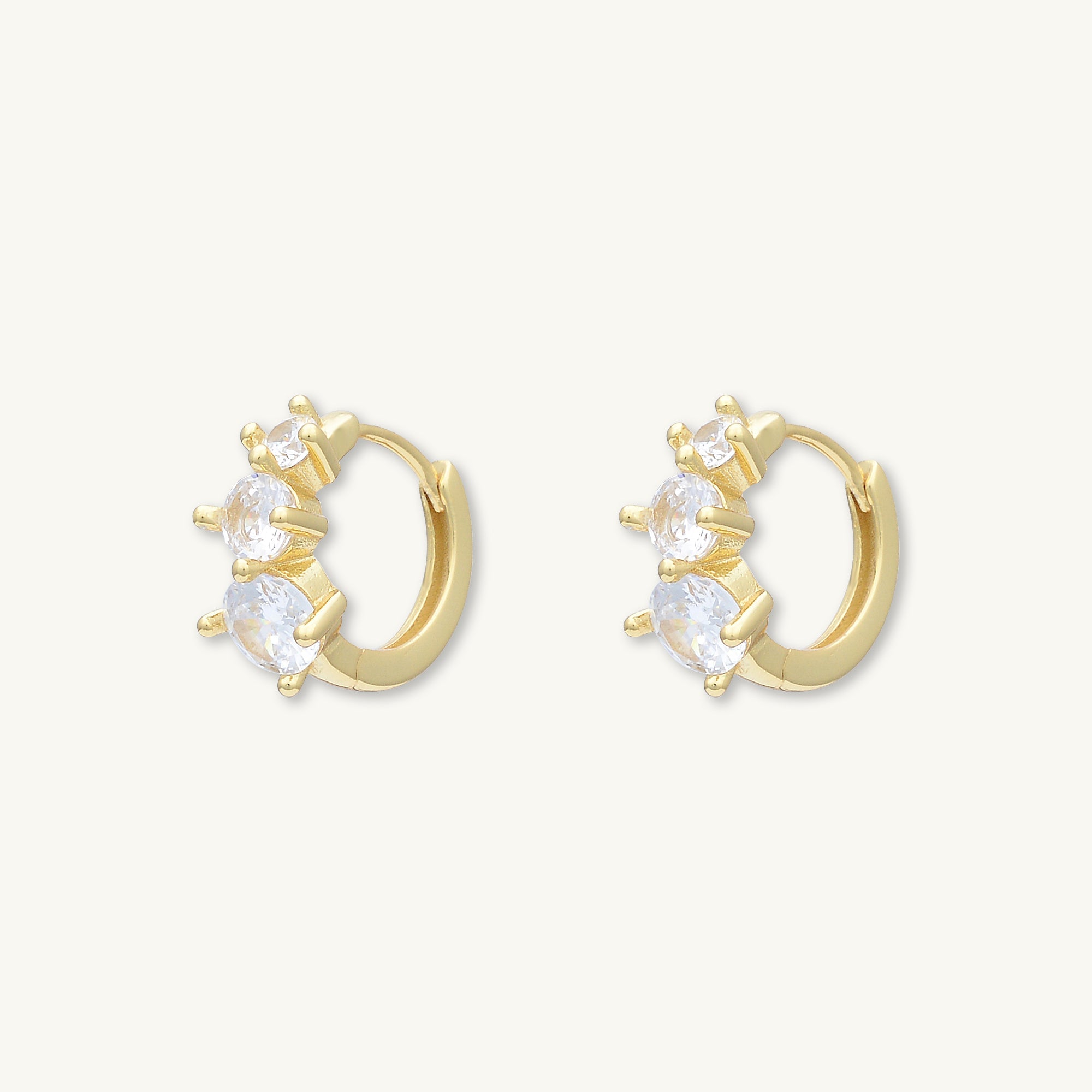Trio Sapphire Huggie Earrings - Camile & Stone