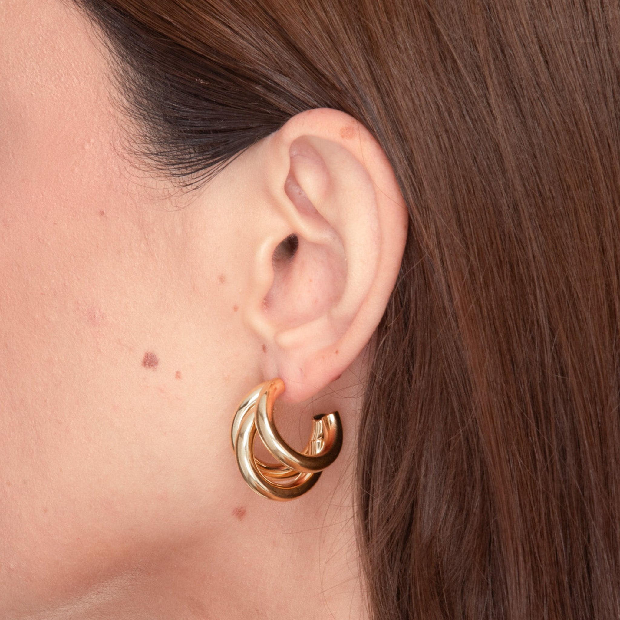 Triple Statement Huggie Earrings - Camile & Stone