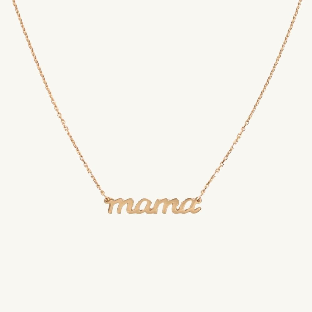 Mama Nameplate Chain Necklace