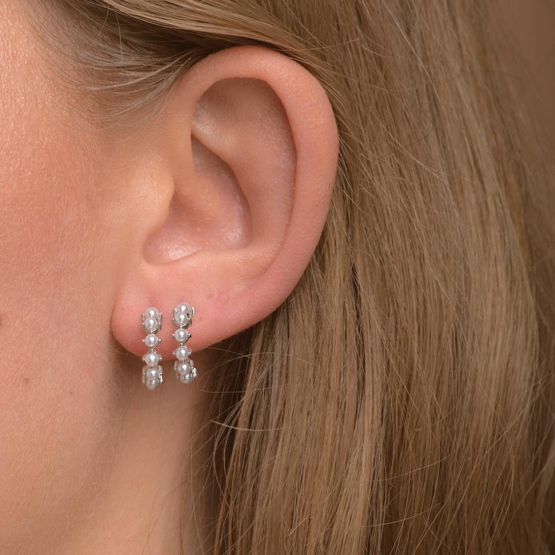 Classic Pearl Huggie Earrings