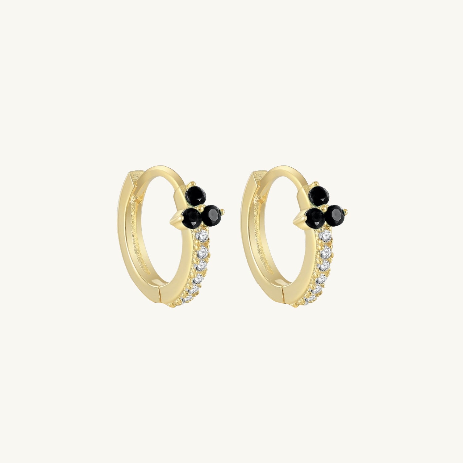 Black Lotus Sapphire Hoop Earrings