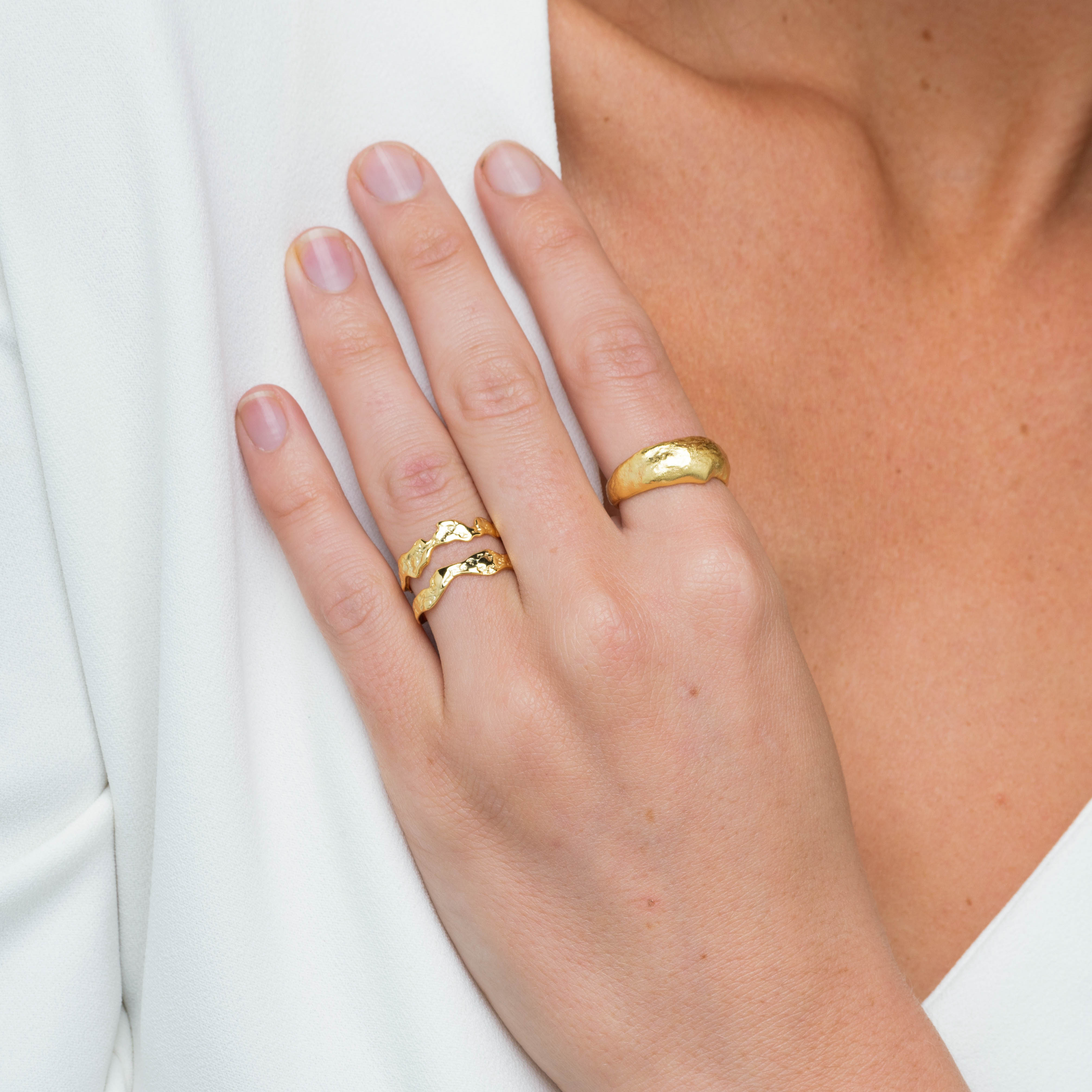 Molten Statement Open Ring