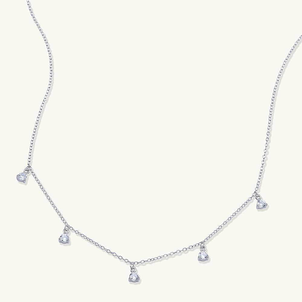 Sapphire Dangling Chain Necklace