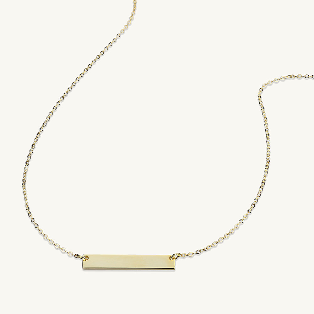 Engraved Personalised Bar Necklace