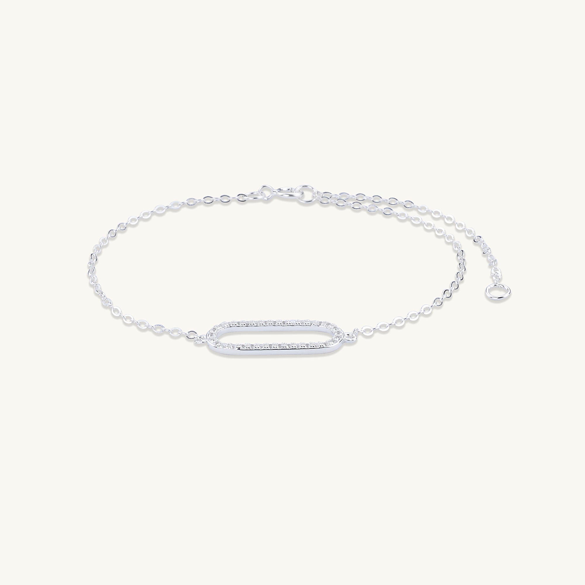 Curved Bar Sapphire Bracelet