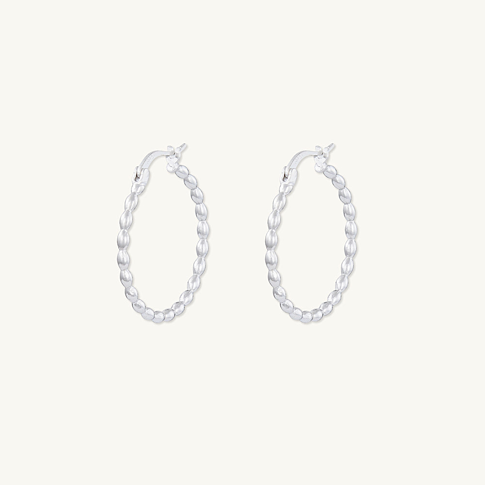 Large Ball Hoop Earrings