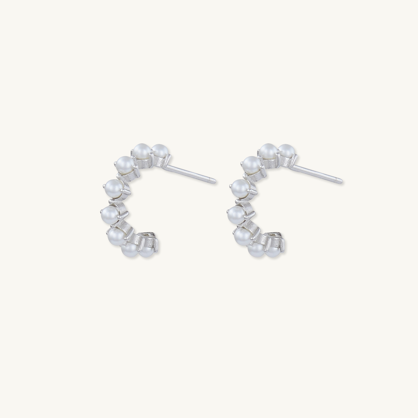 Classic Pearl Huggie Earrings