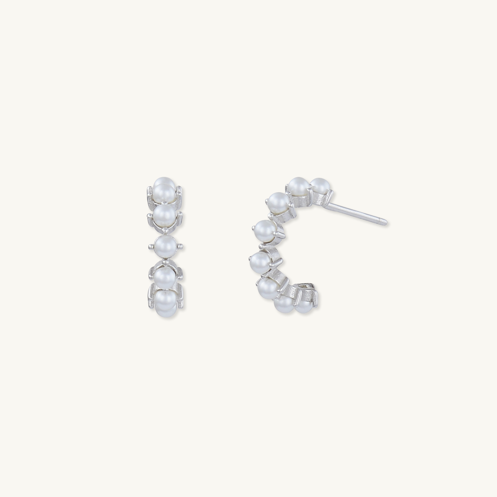 Classic Pearl Huggie Earrings