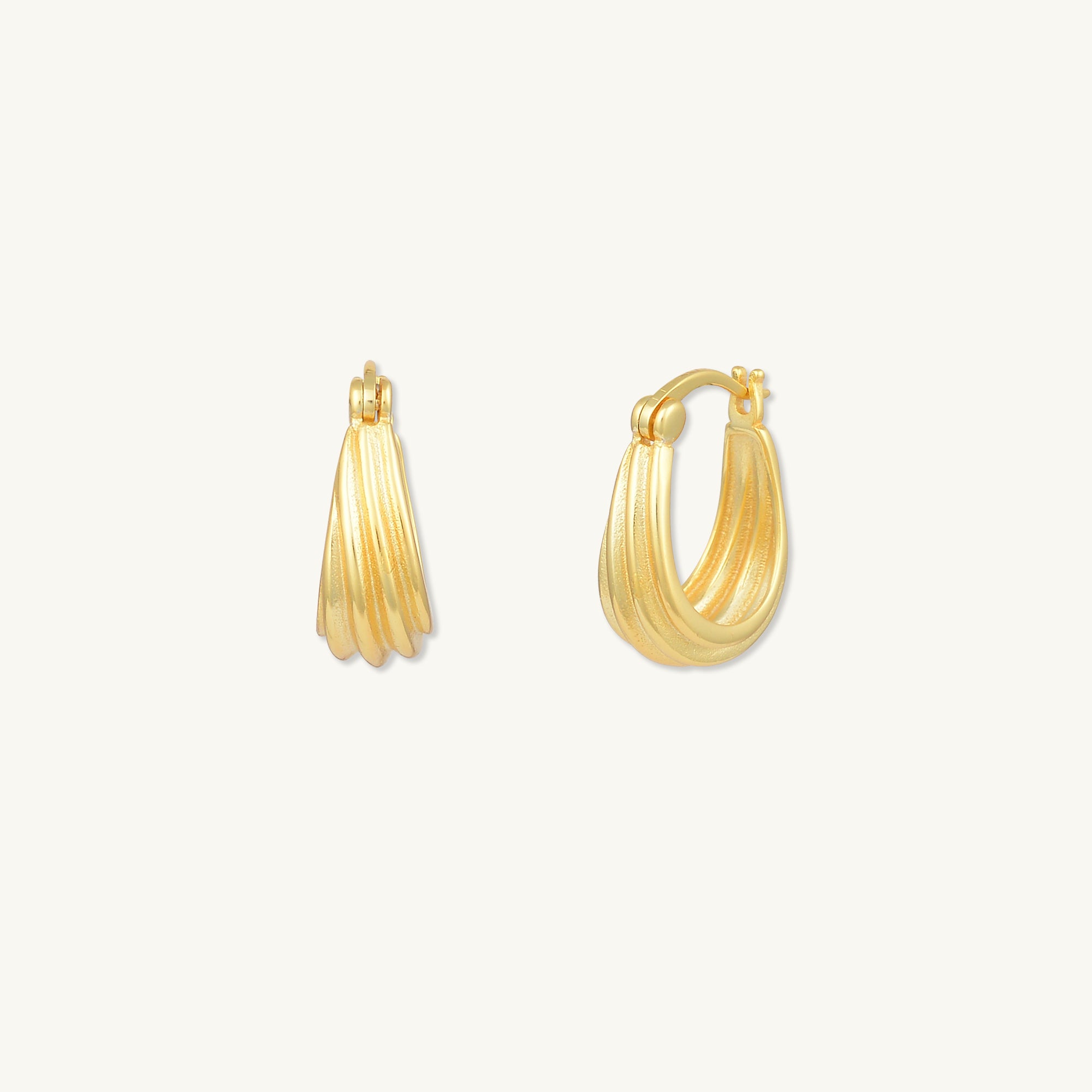 Oval Twist Hoop Earrings