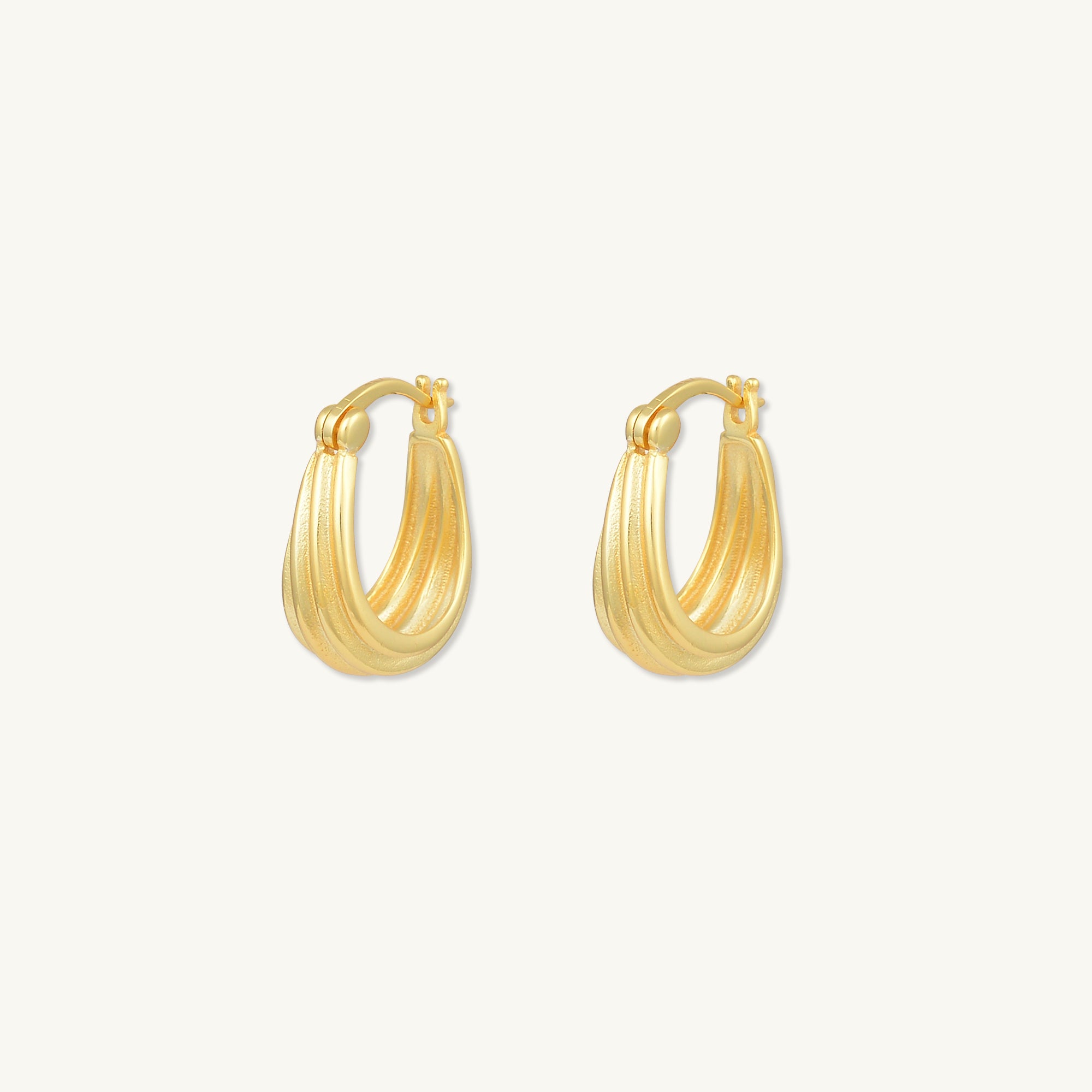 Oval Twist Hoop Earrings