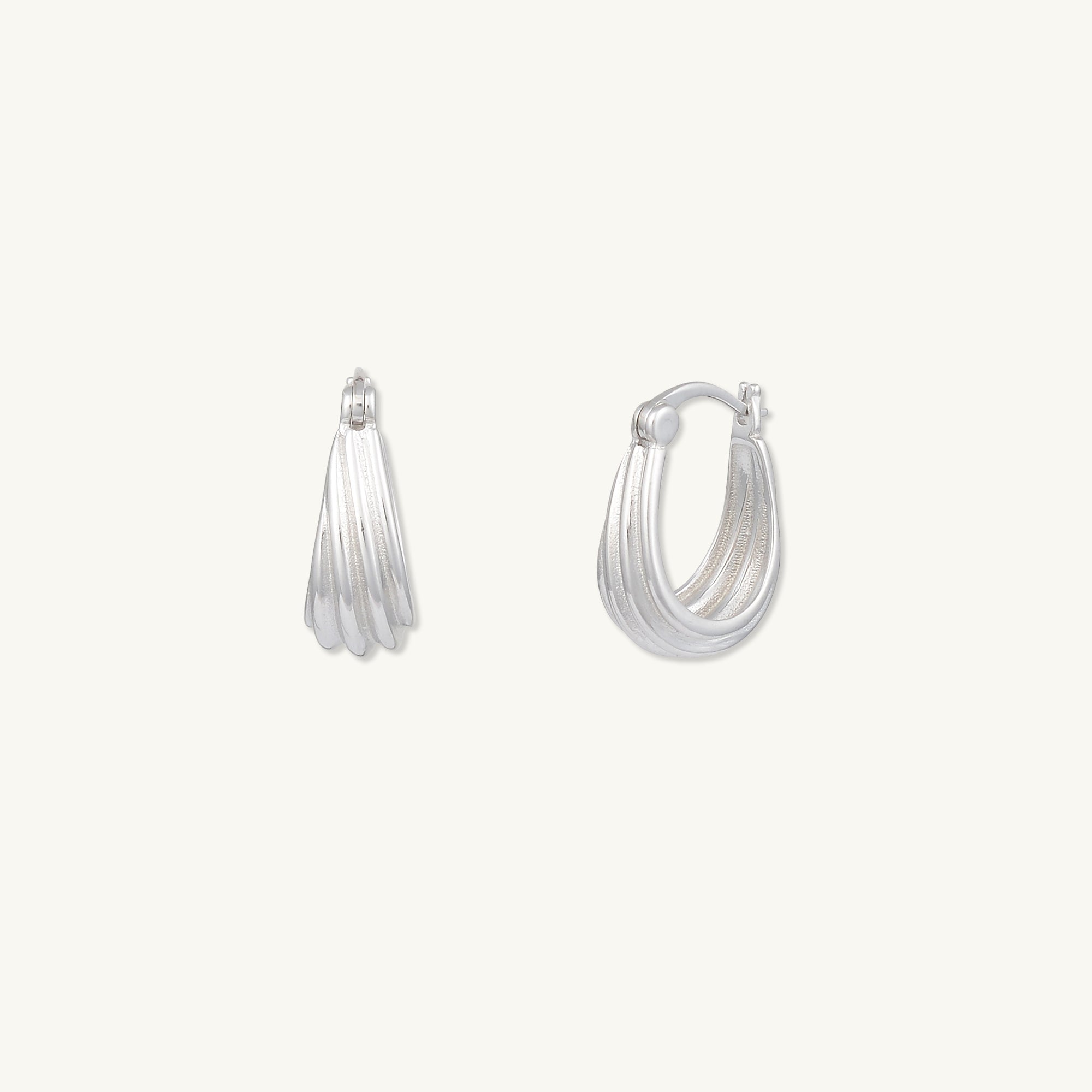 Oval Twist Hoop Earrings