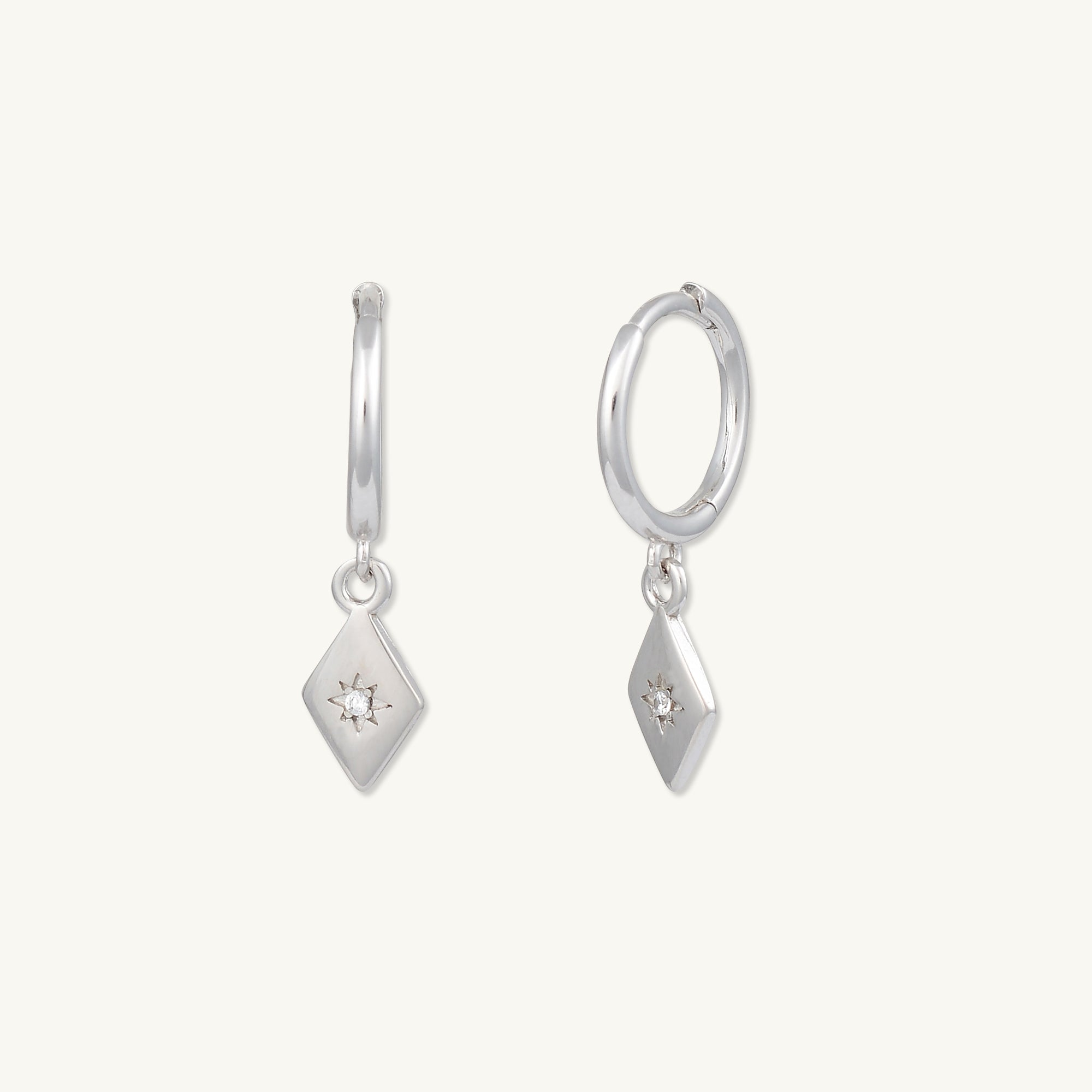 North Star Huggie Hoop Earrings