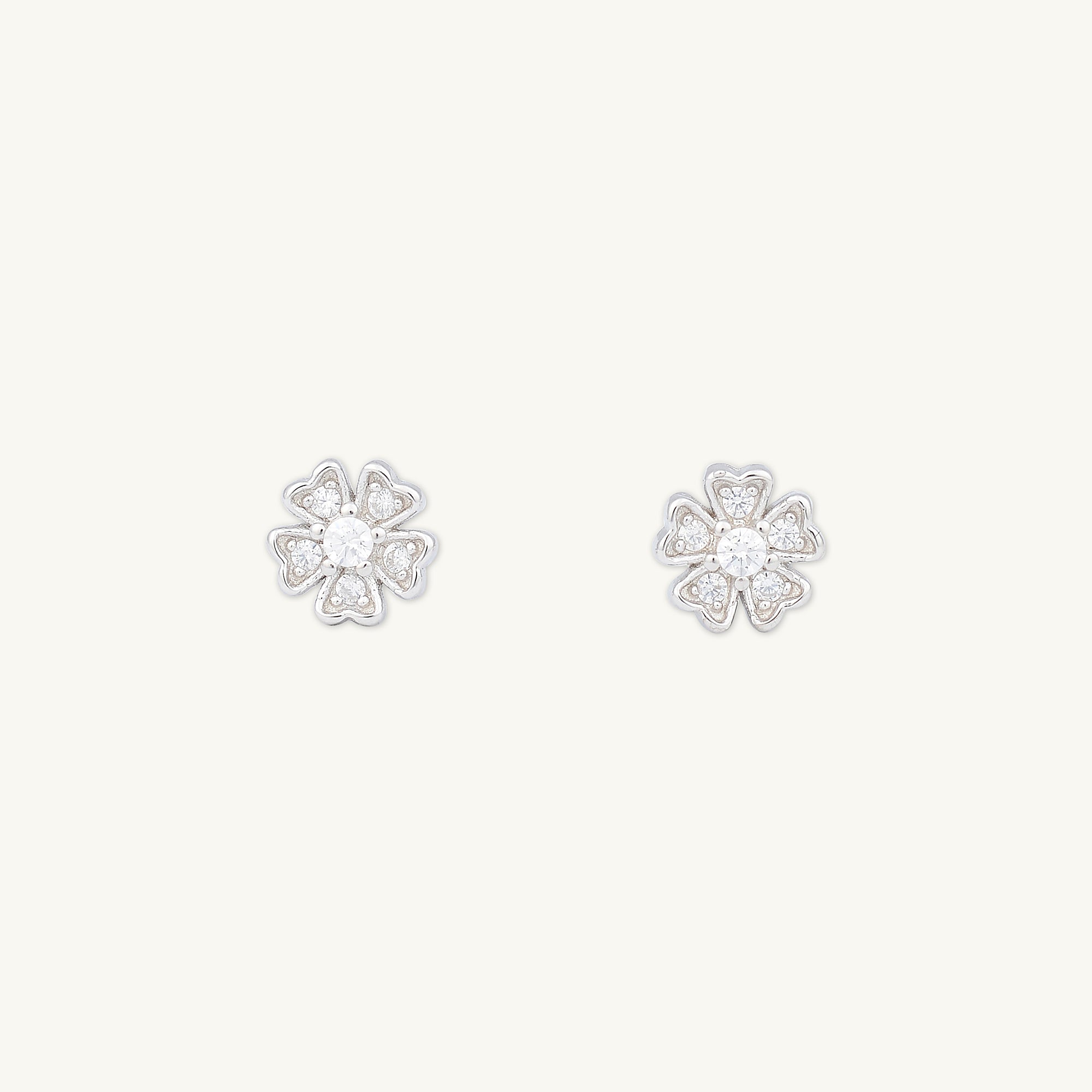 Fleur Sapphire Stud Earrings