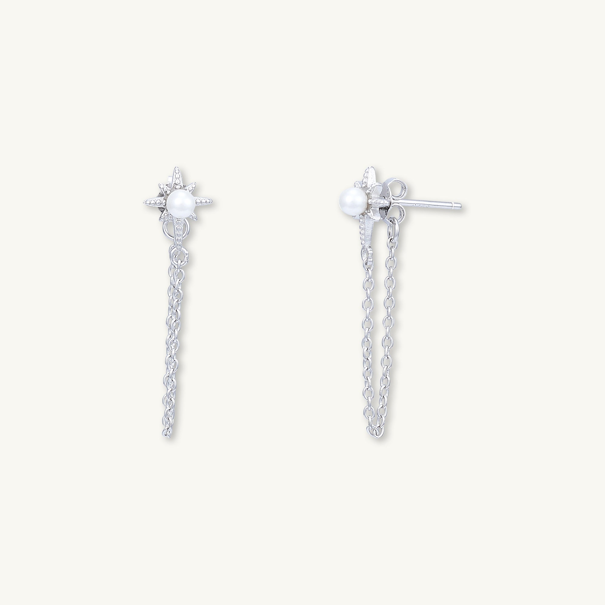 Starlight Pearl Dangling Earrings