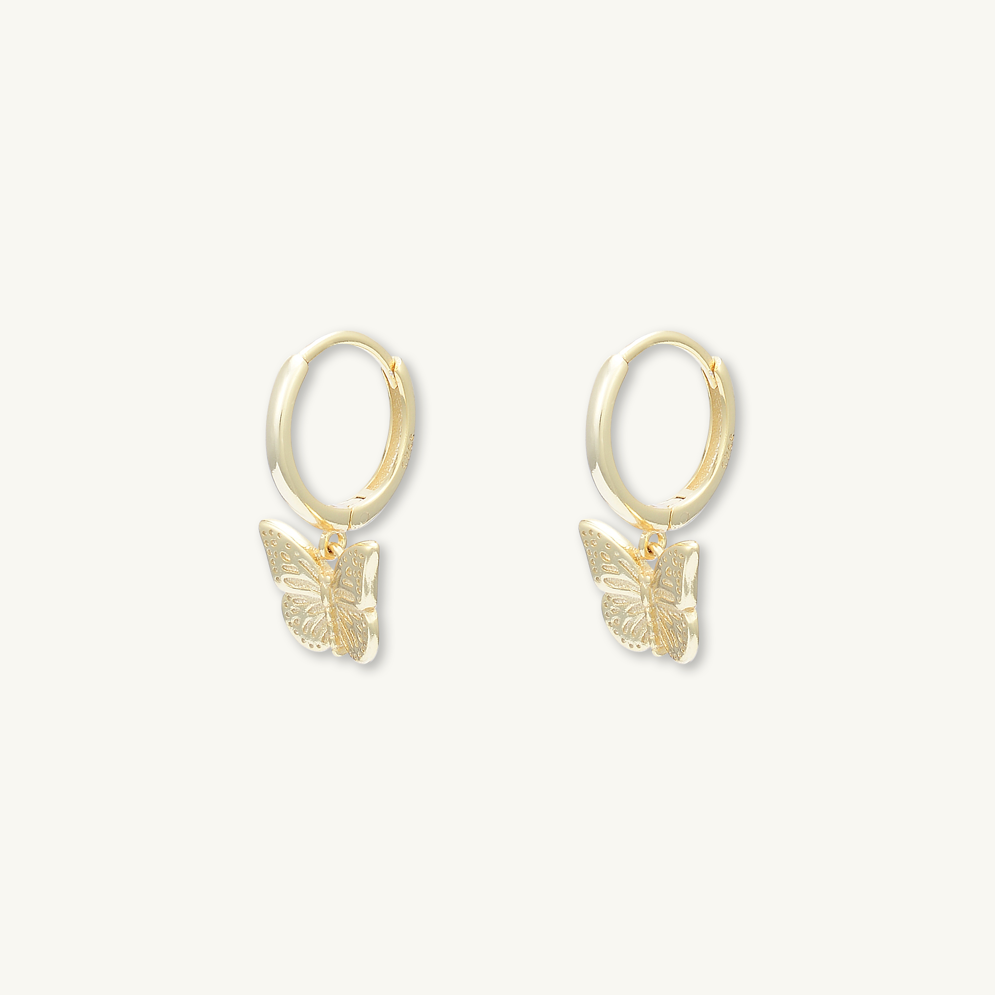 Butterfly Huggie Hoop Earrings