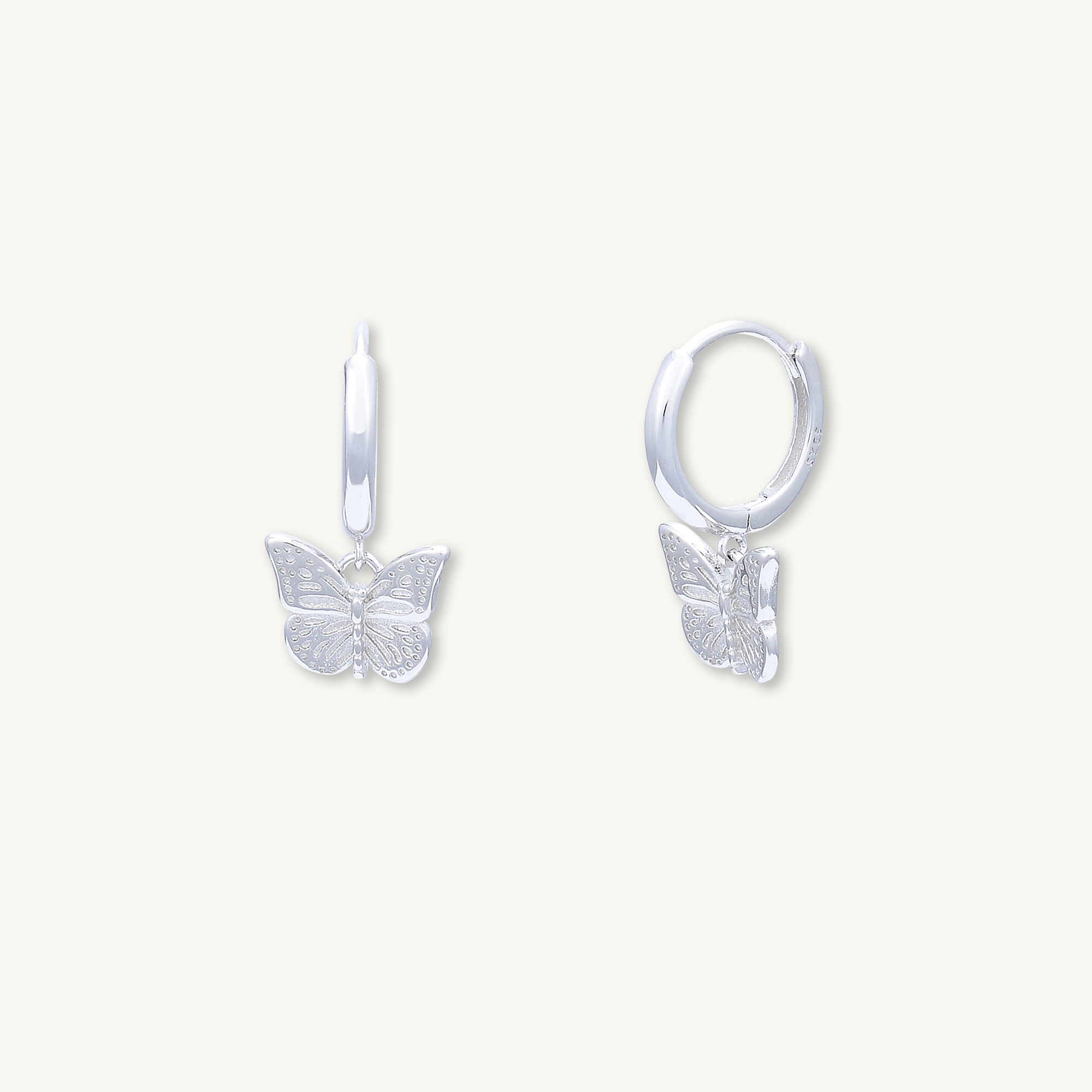 Butterfly Huggie Hoop Earrings