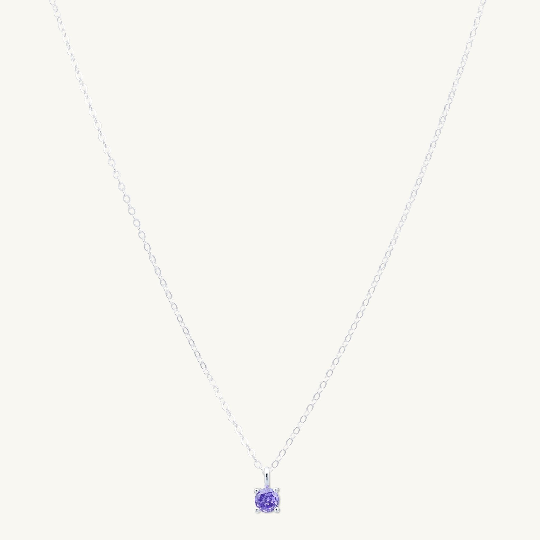 Classic Birthstone Necklace February - Camile & Stone