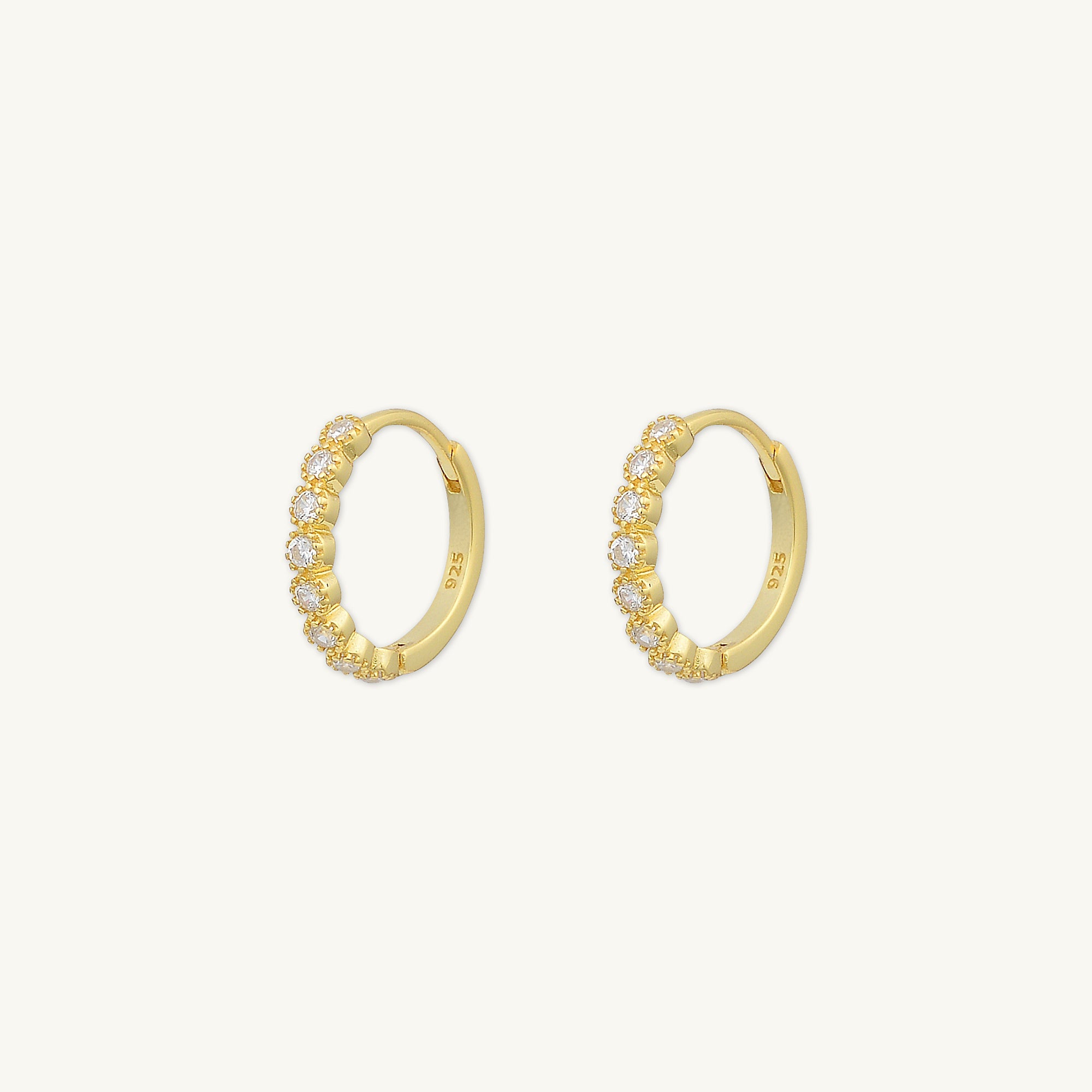 Classic Sapphire Huggie Earrings - Camile & Stone