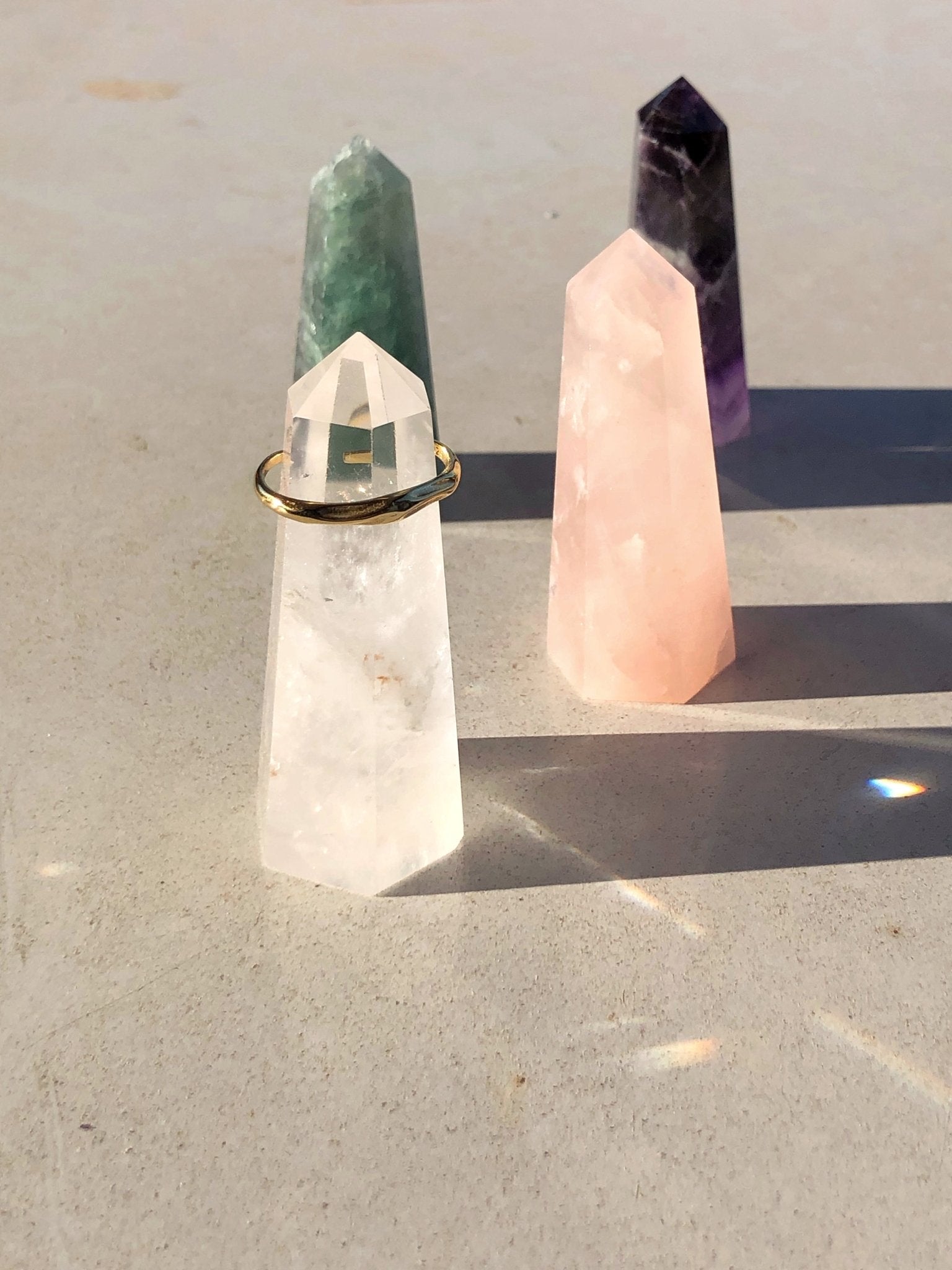 Cleansing Crystal Ring Stand (Clear White Quartz) - Camile & Stone