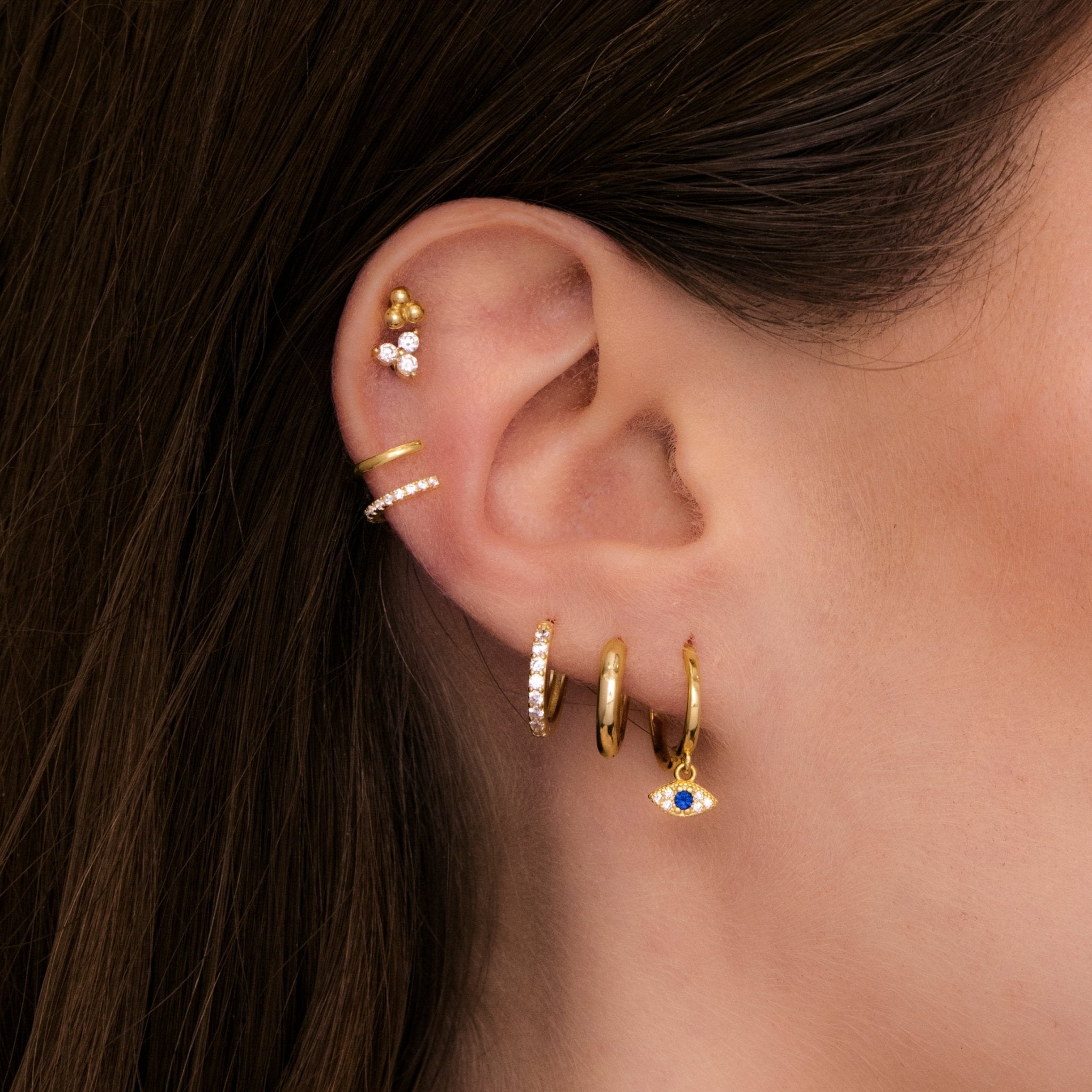 Double Sapphire Cuff Earrings - Camile & Stone