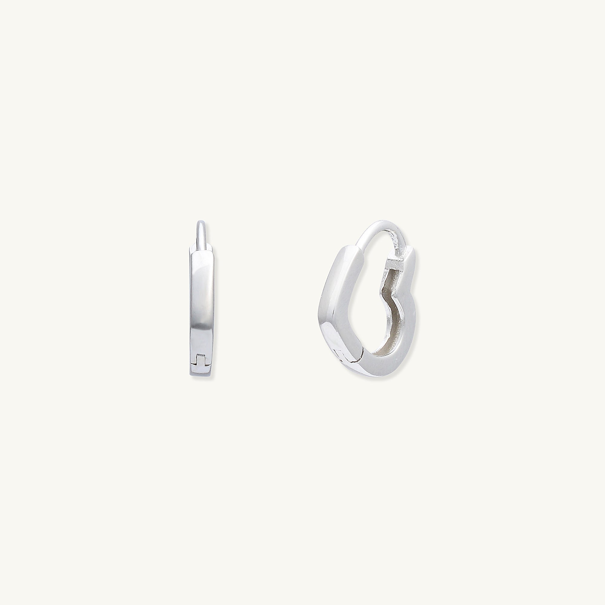 Heart Huggie Hoop Earrings - Camile & Stone