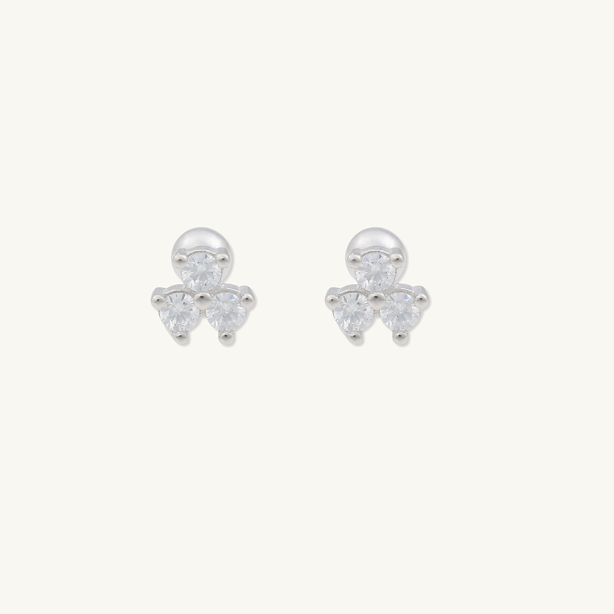 Lotus Sapphire Barbell Stud Cartilage Earrings - Camile & Stone