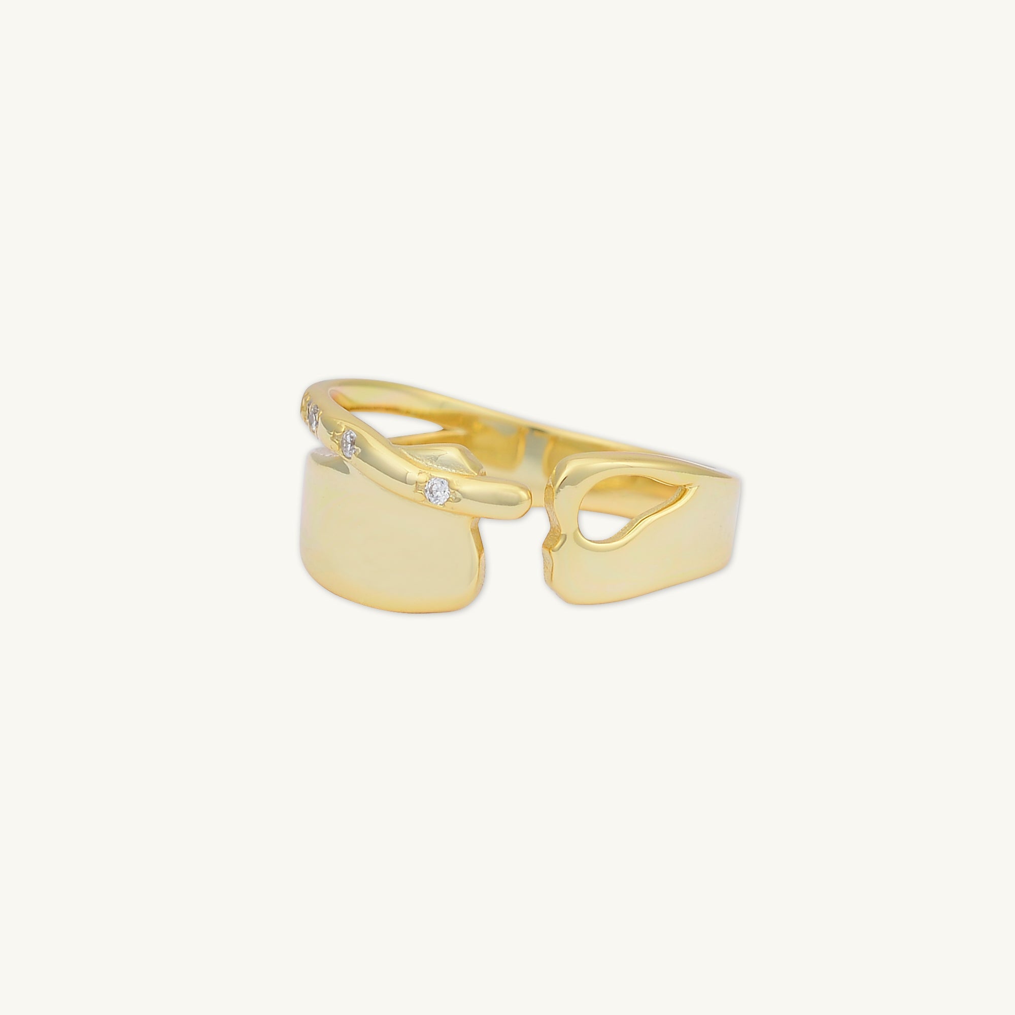 Molten Sapphire Statement Open Ring - Camile & Stone