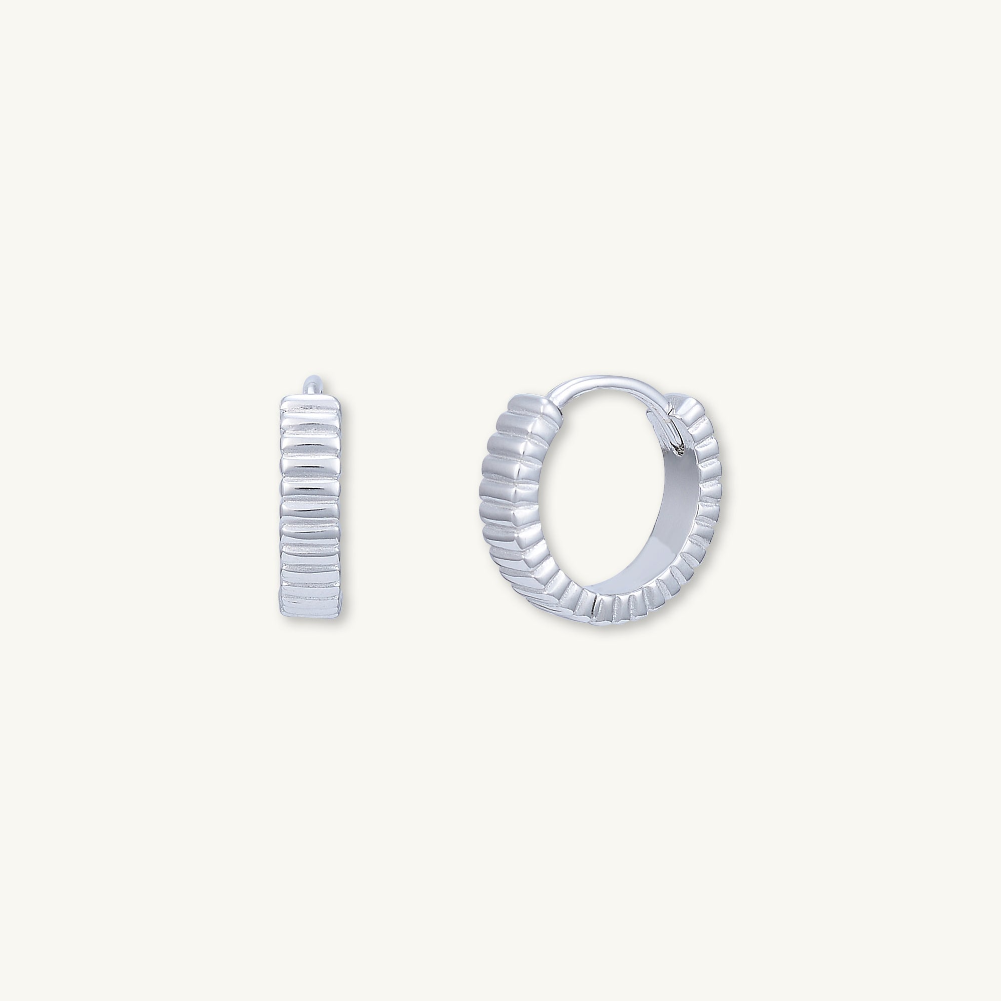 Ridges Huggie Earrings - Camile & Stone