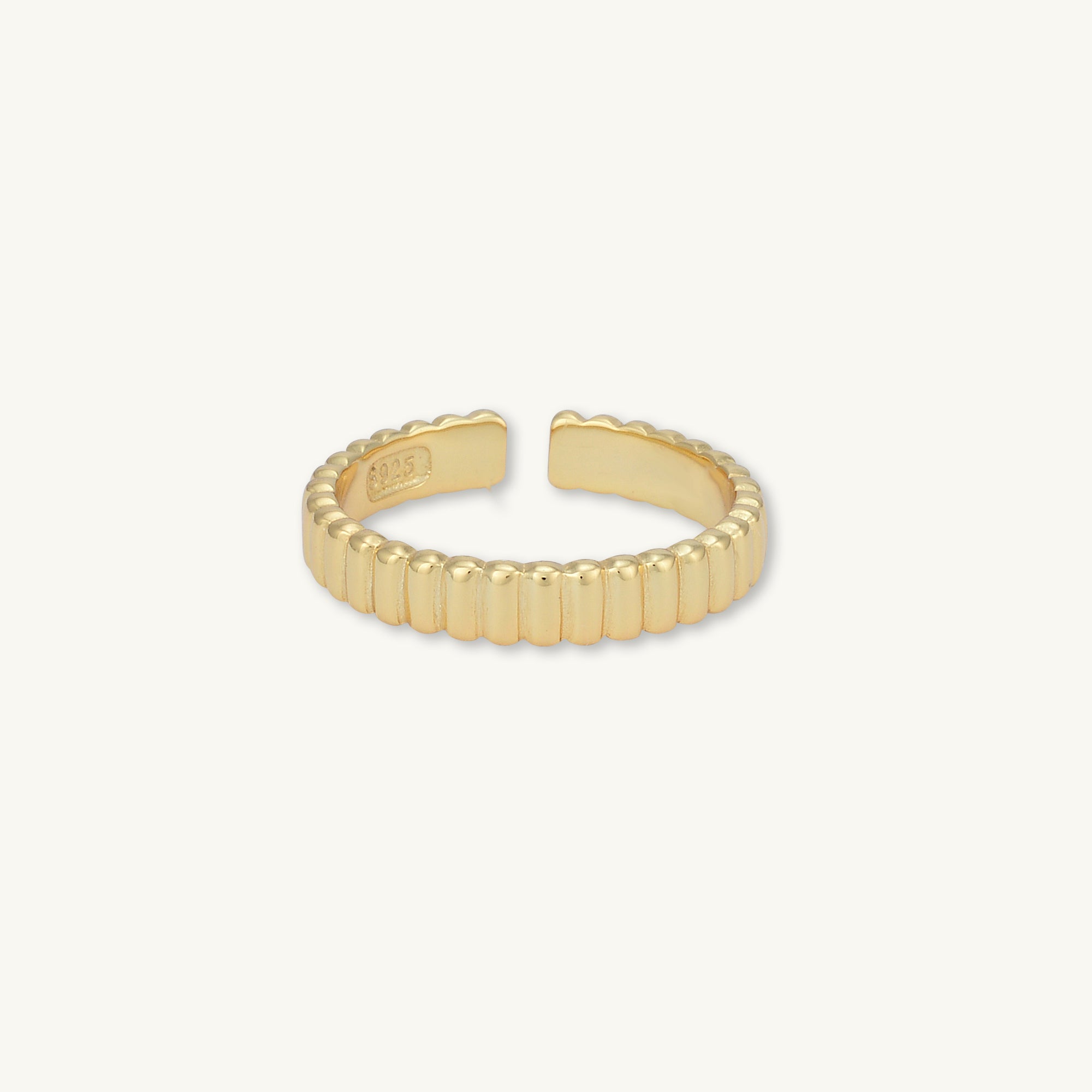 Ridges Open Adjustable Ring