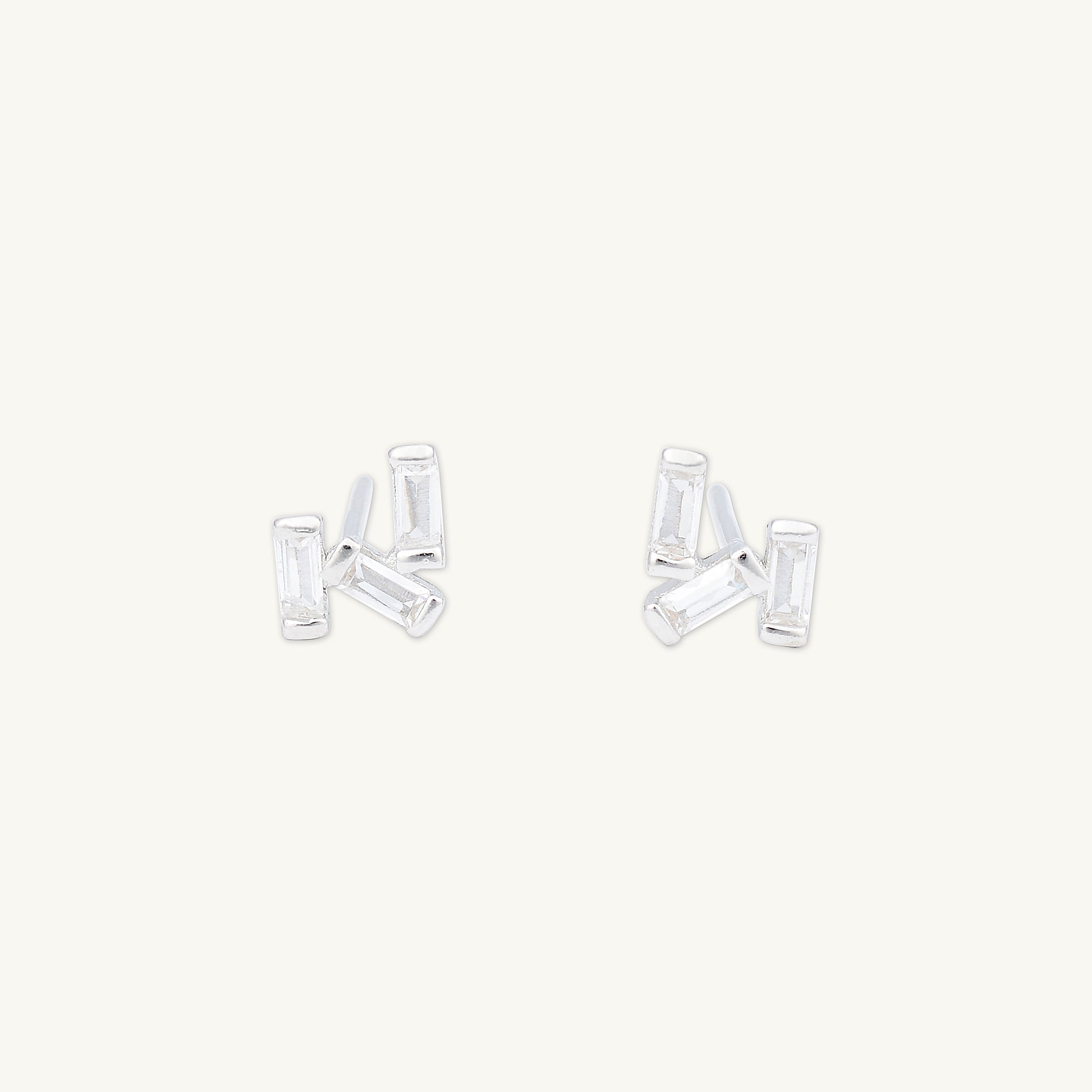 Sapphire Trio Baguette Earrings - Camile & Stone