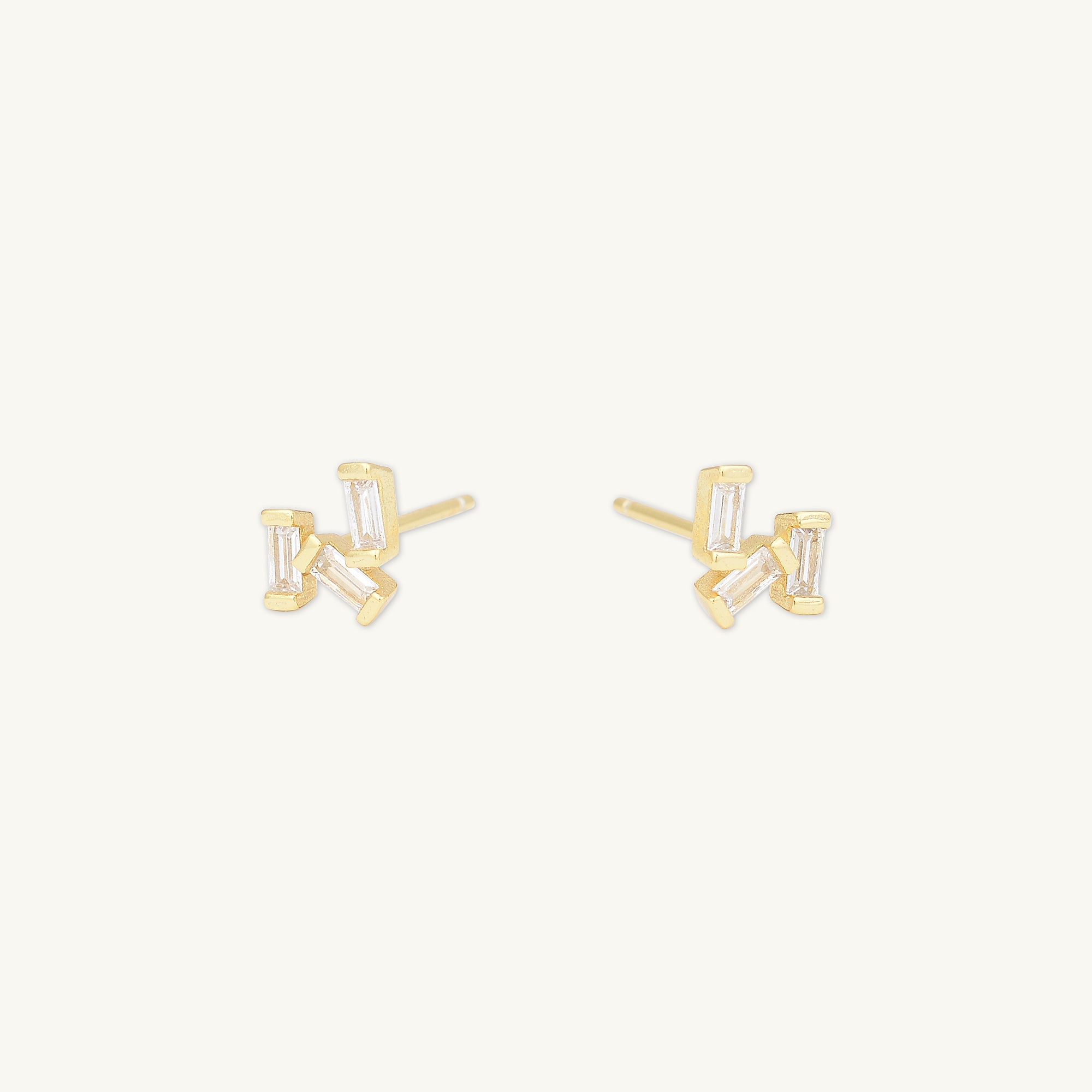 Sapphire Trio Baguette Earrings - Camile & Stone
