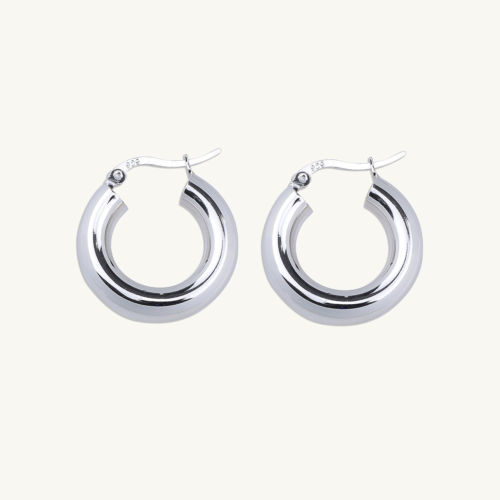 Thick Tube Hoop Earrings - Camile & Stone
