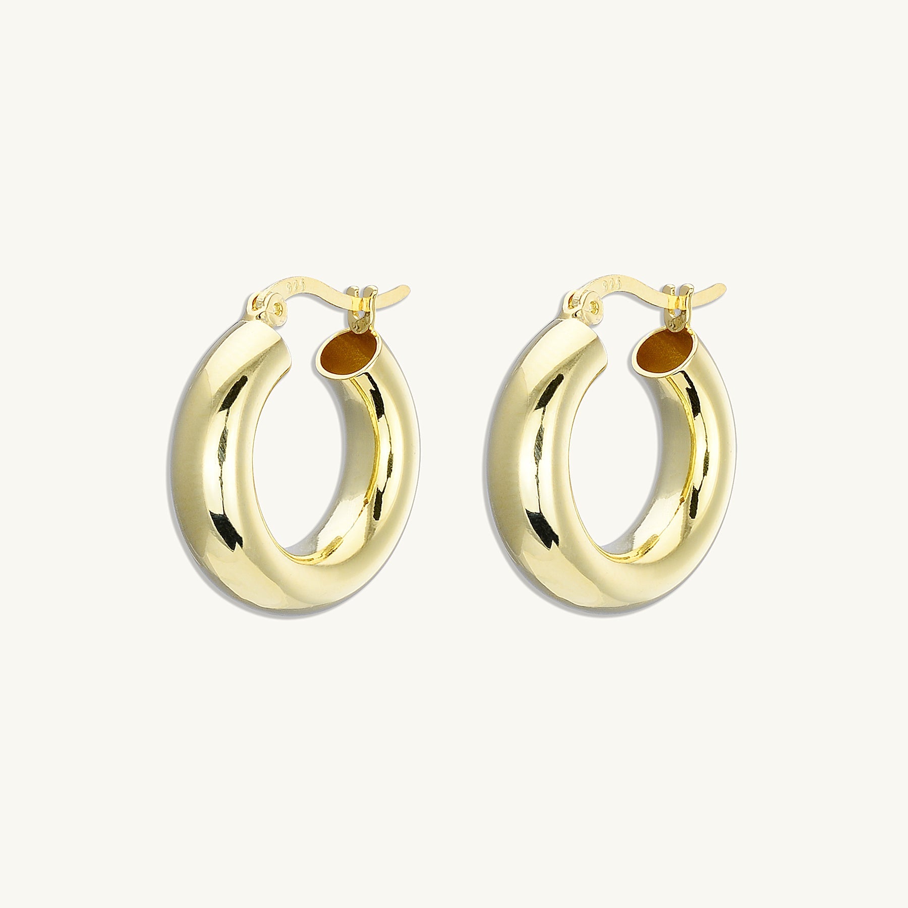 Thick Tube Hoop Earrings - Camile & Stone