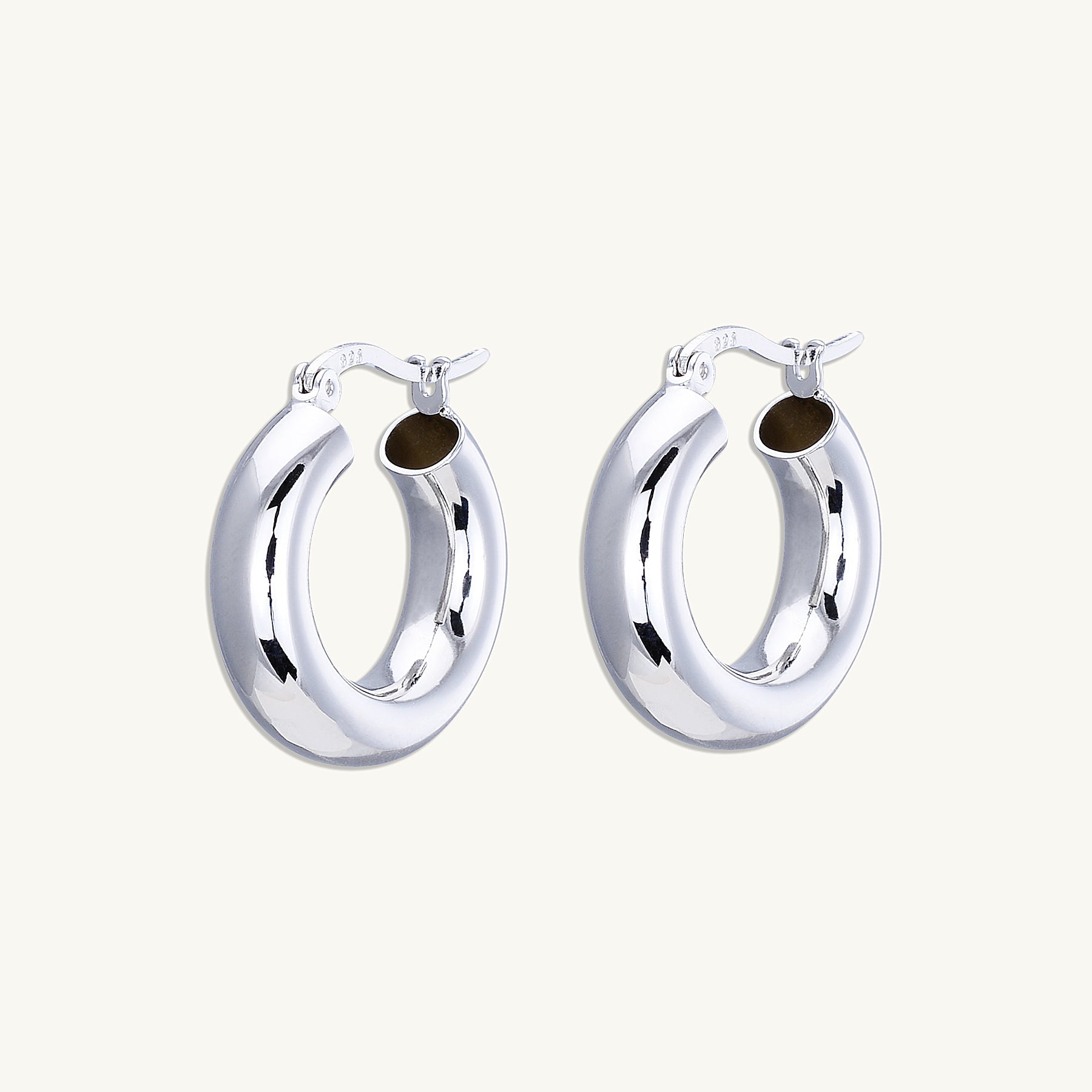Thick Tube Hoop Earrings - Camile & Stone