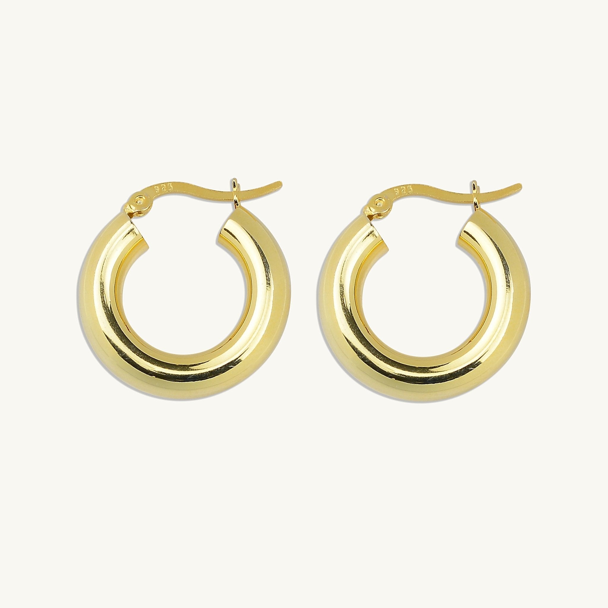 Thick Tube Hoop Earrings - Camile & Stone